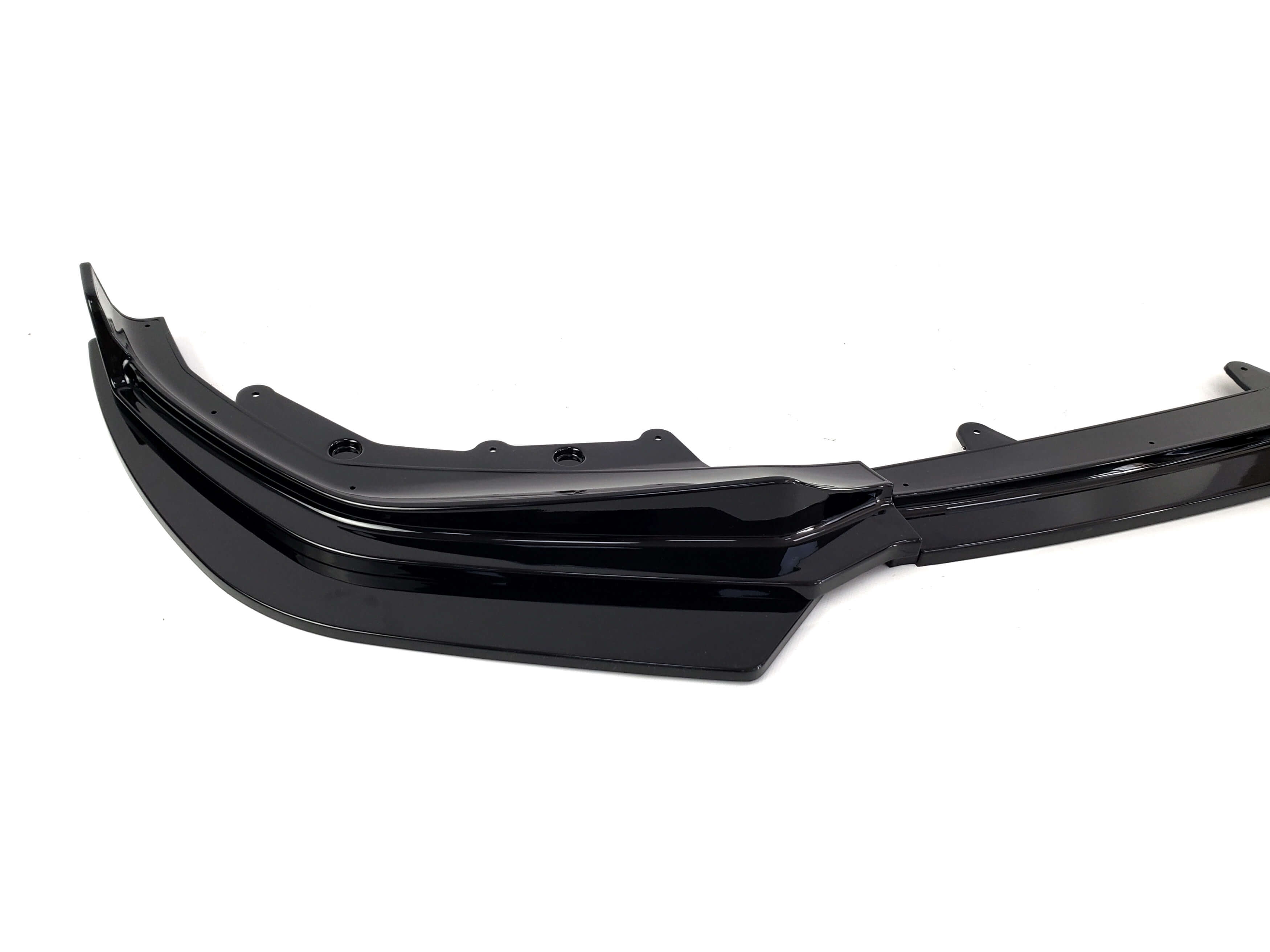 Губа (переднього бампера) Чорний глянець (M-Performance / knife) V2 на BMW 3 Series G20 / G21 2018-2022 року 3