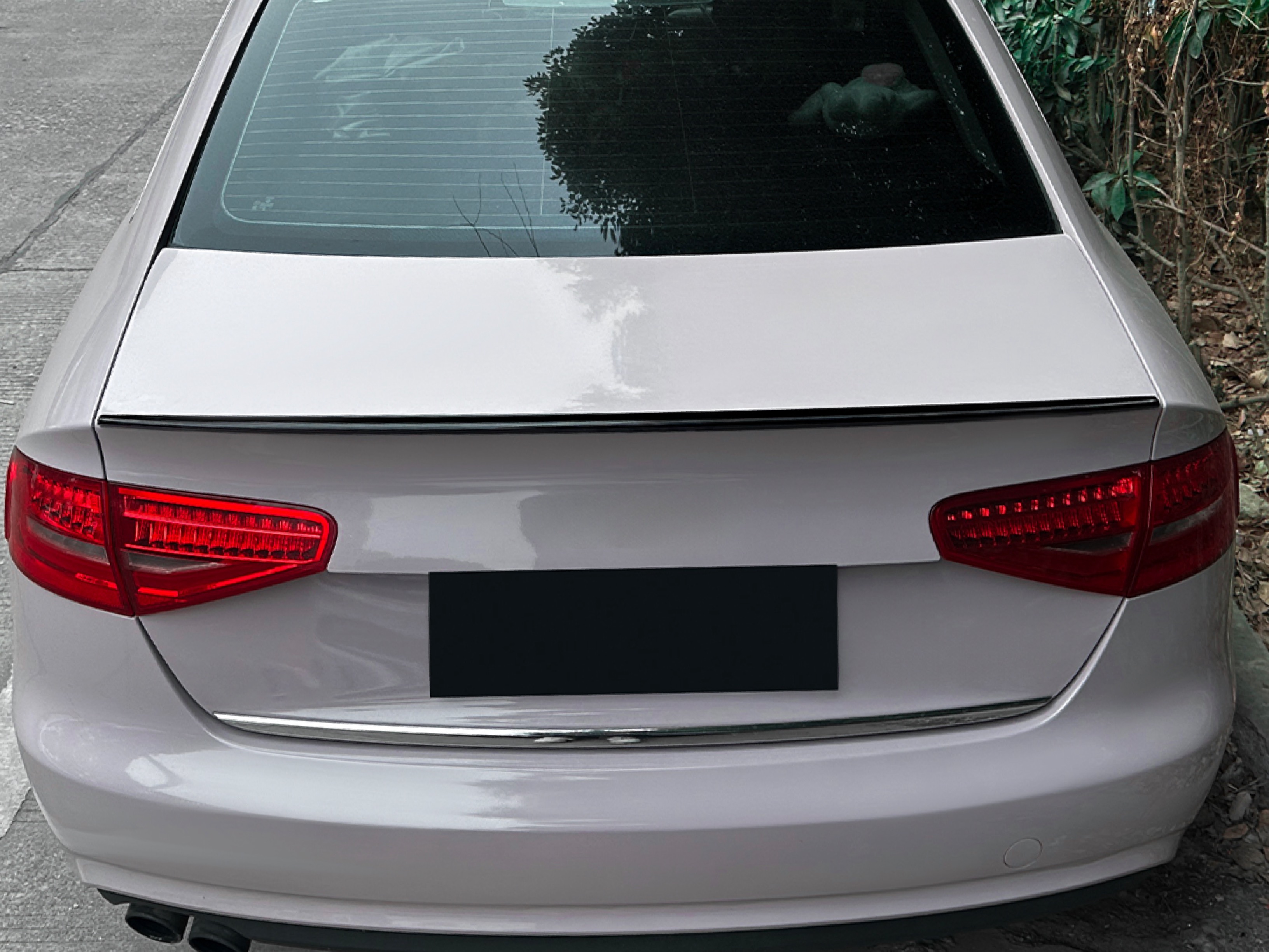 Спойлер ліп стиль S4 для Audi A4 B8 2008-2016 ABS пластик, колір чорний глянець 3