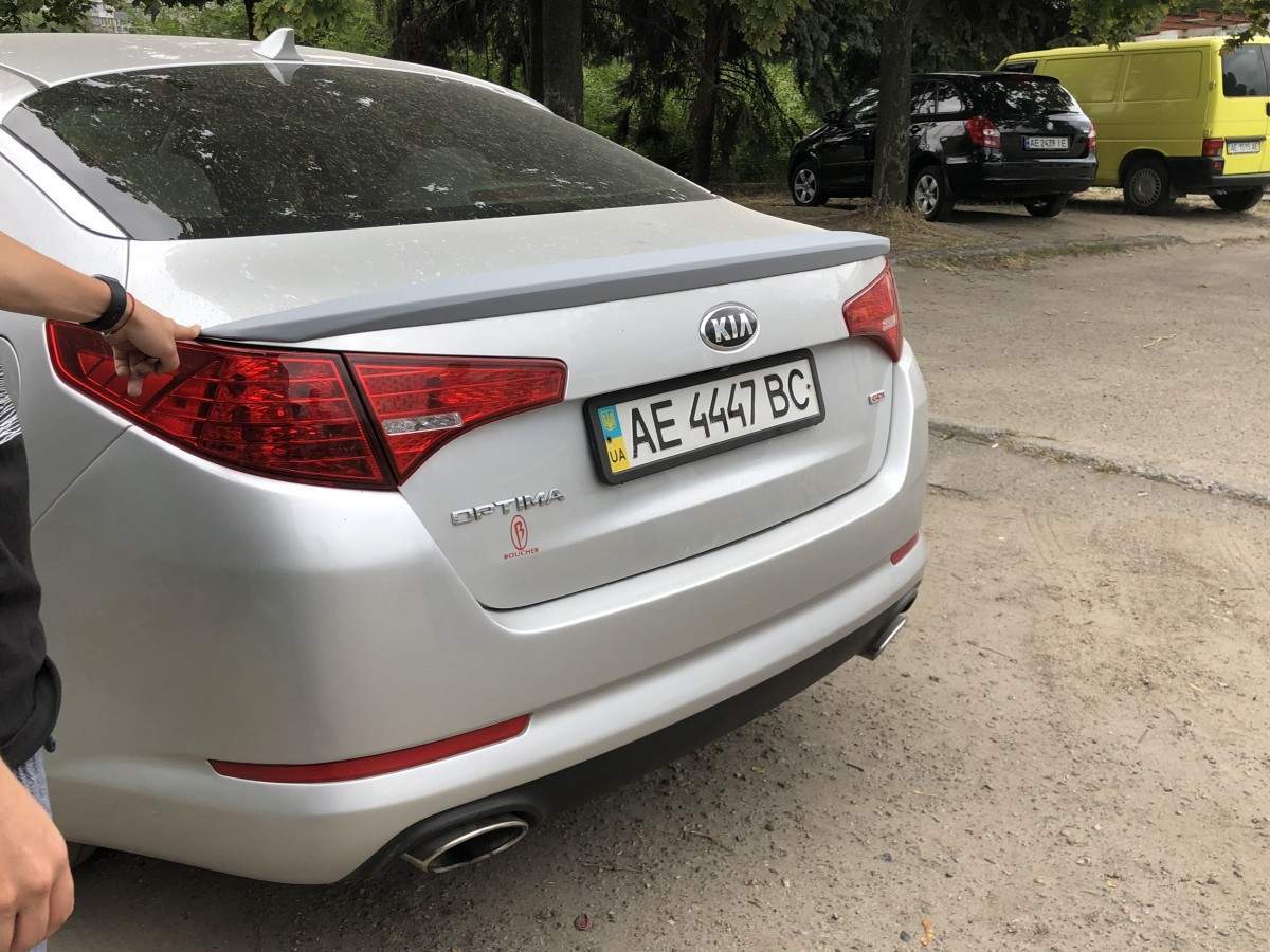 Спойлер ліп на багажник Kia Optima 2010-2013 ABS пластик під фарбування 5