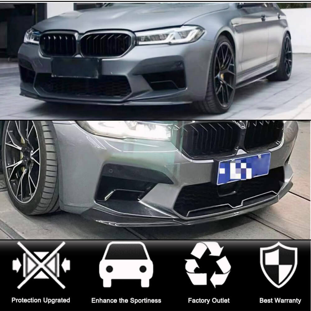 Накладка на передній бампер Lip V5 (для M5 F90 2020-2024, Карбон) 2