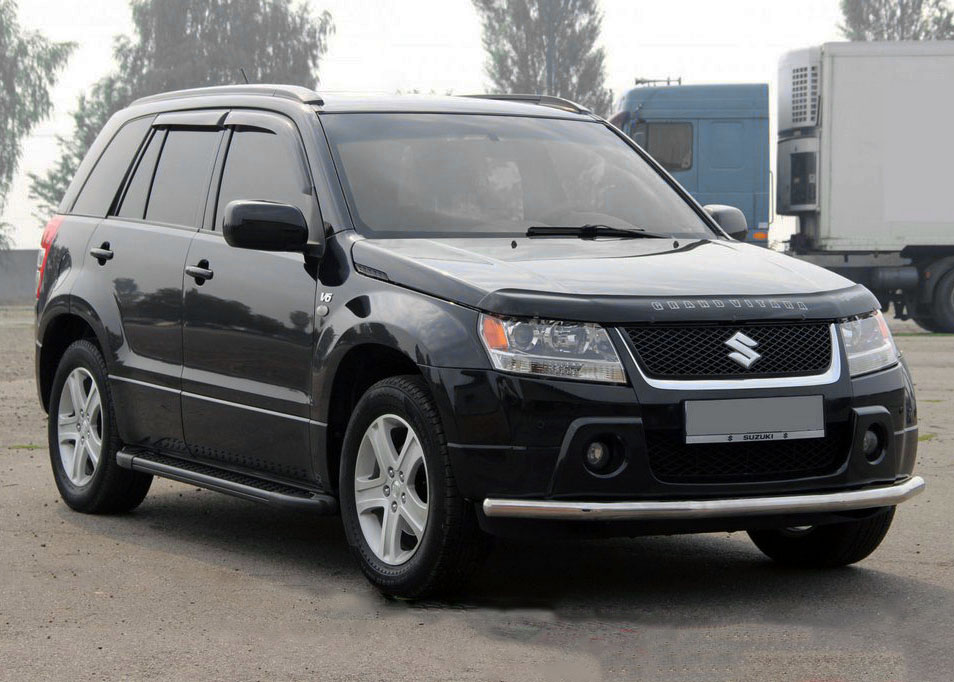 Бокові пороги Allmond Black (2 шт., алюміній)