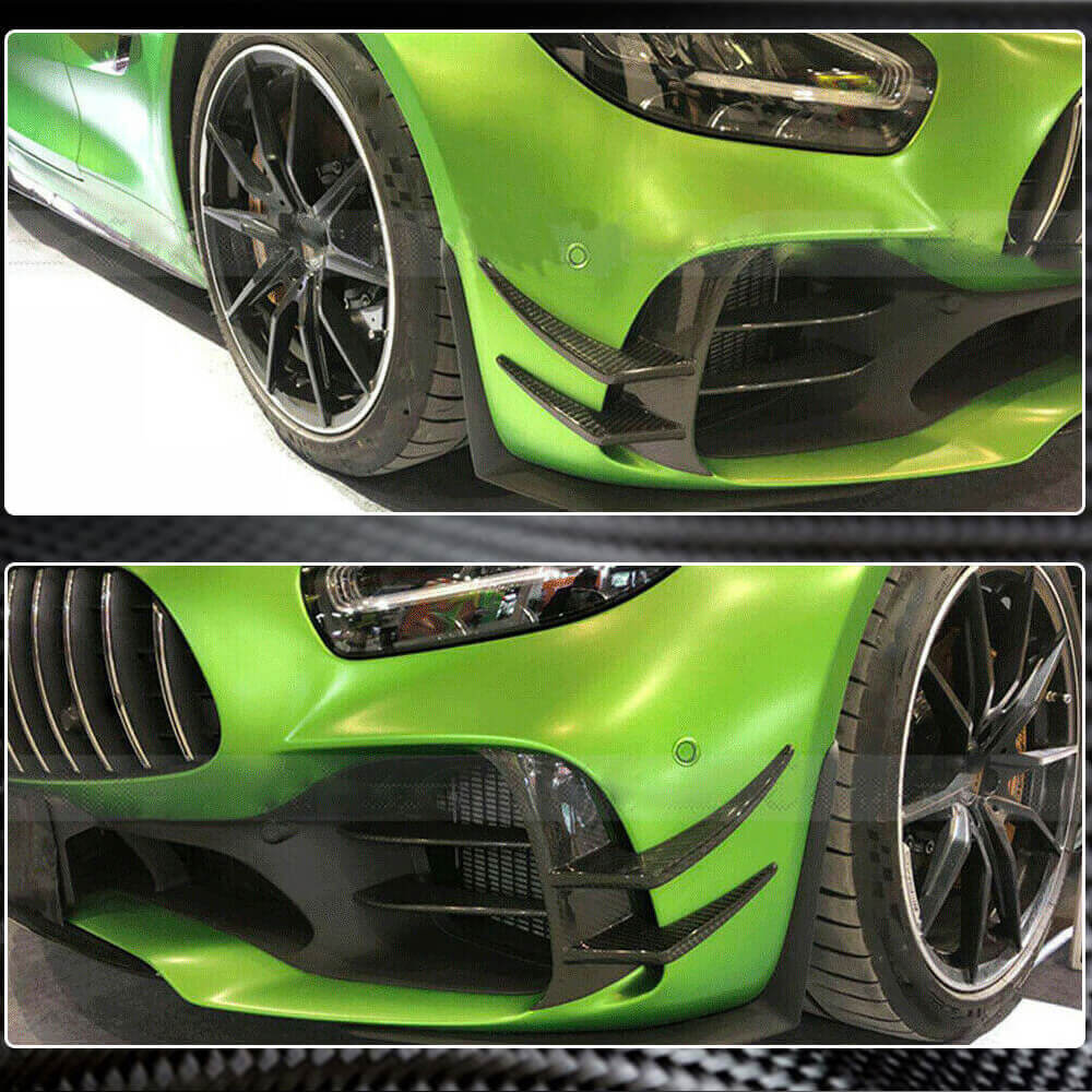 Накладки на передній бампер V1 (для GT R 2016-2019, Карбон) 4