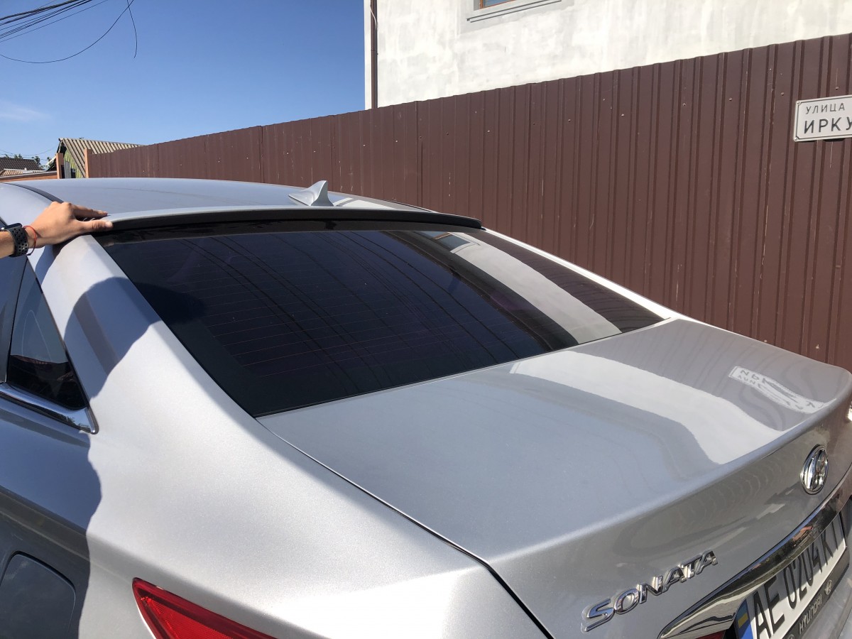 Козирок на скло Hyundai Sonata YF 2010-2015 ABS пластик під фарбування 2