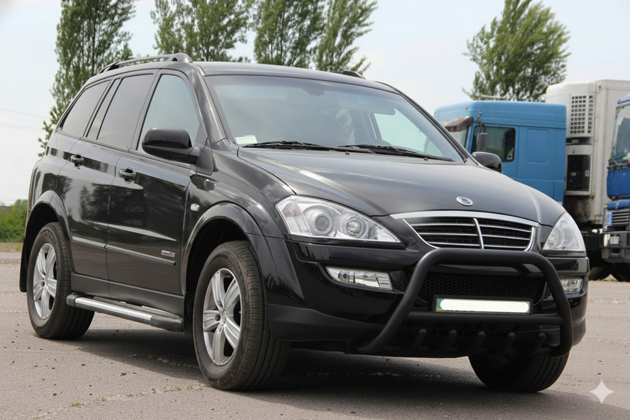 Кенгурятник WT003 Black (нерж)