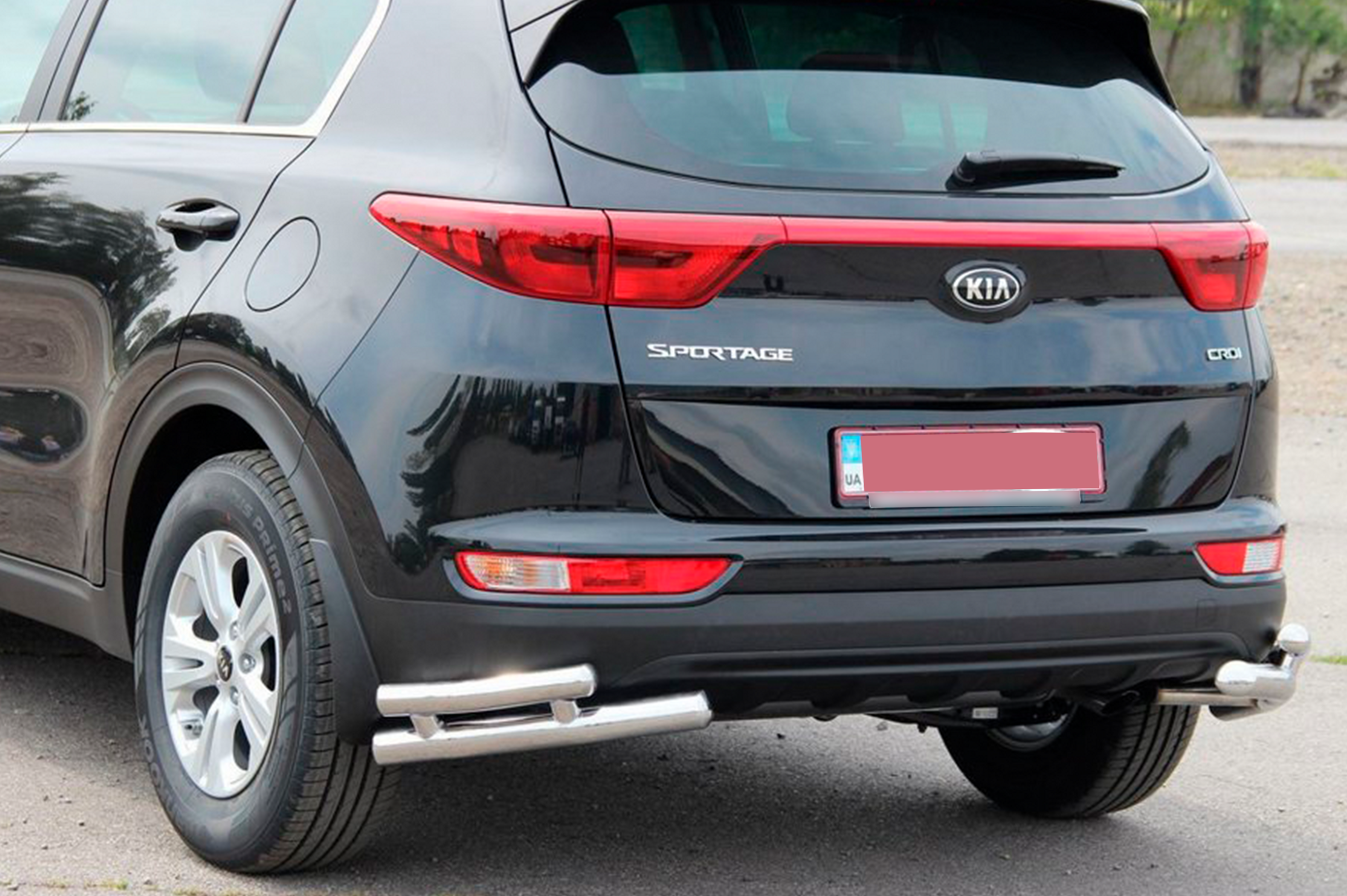 Задній захист куточки подвійні AK003-подвійний (нерж) 2