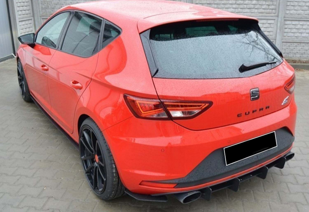 Задній дифузор V-6 (2013-2016, чорний глянець) 2