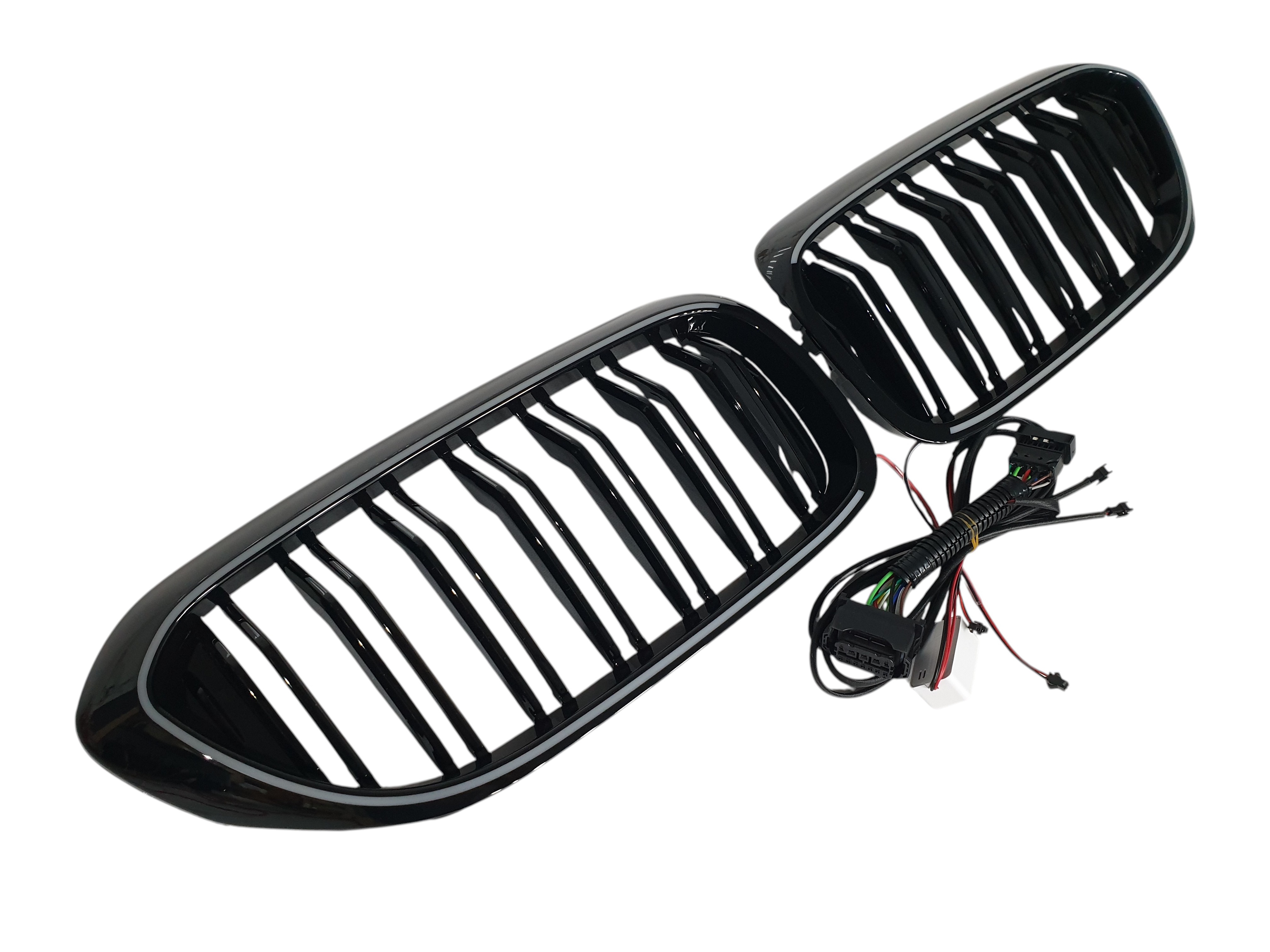 Ніздрі Чорний глянець LED (Iconic Glow) 2bar на BMW 5 Series G30 / G31 2017-2020 року 5