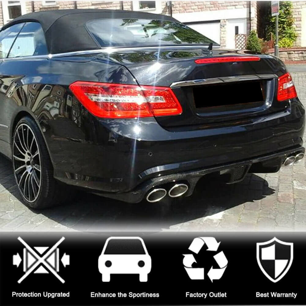 Дифузор заднього бампера (для E63 AMG 2009-2013, Карбон) 2