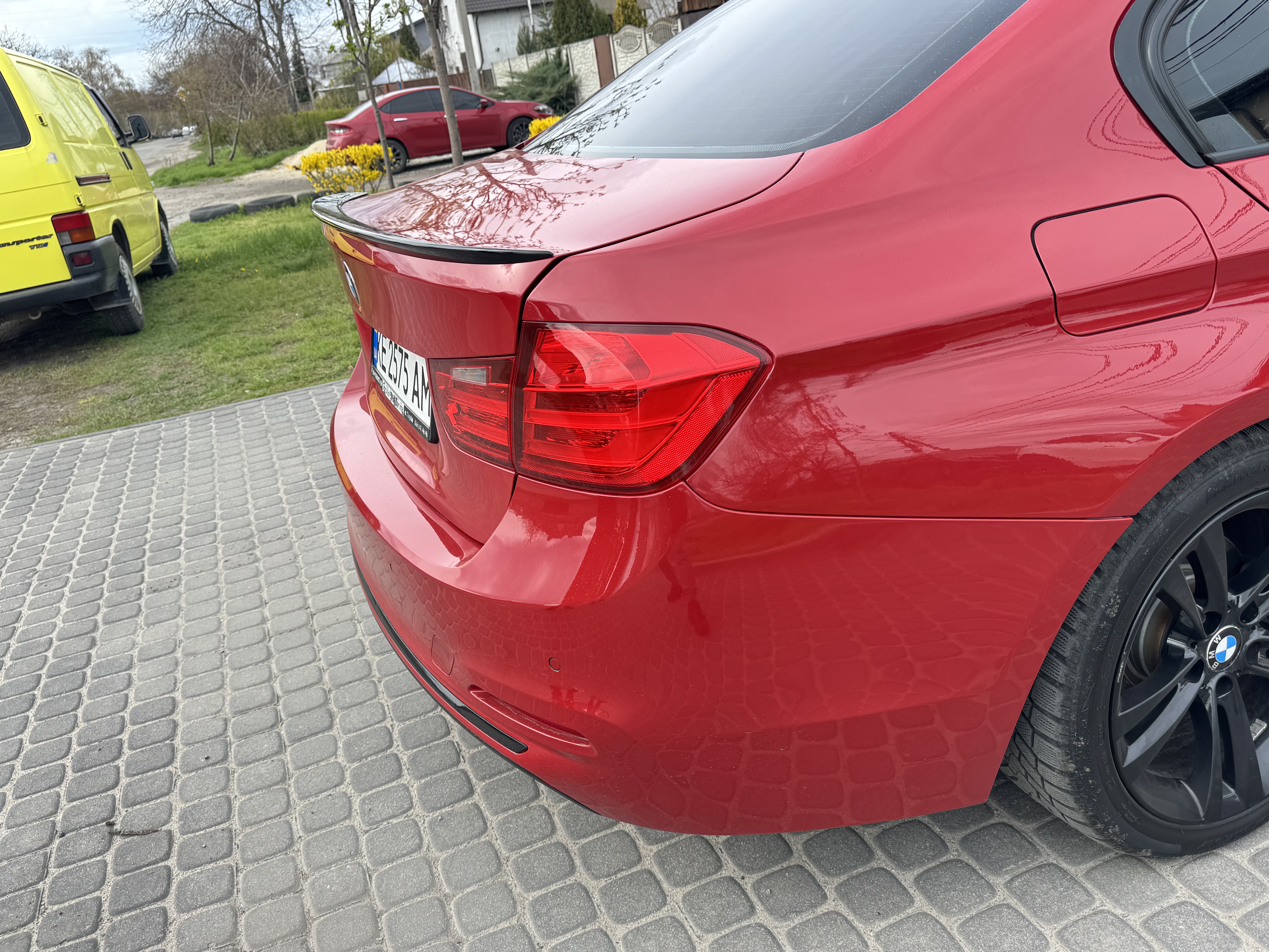 Спойлер ліп багажника BMW F30 2012-2018 ABS пластик, чорний глянець 4