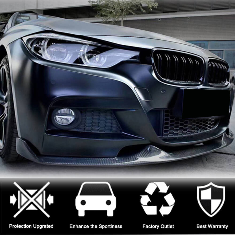 Накладка на передній бампер Lip Mad-Style (для F30 M-Sport, Карбон) 2