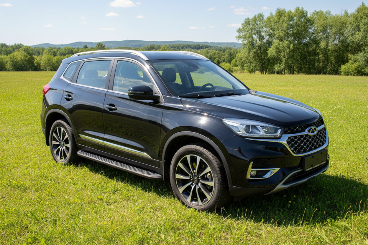 Бокові пороги Tayga Black (2 шт., алюміній)