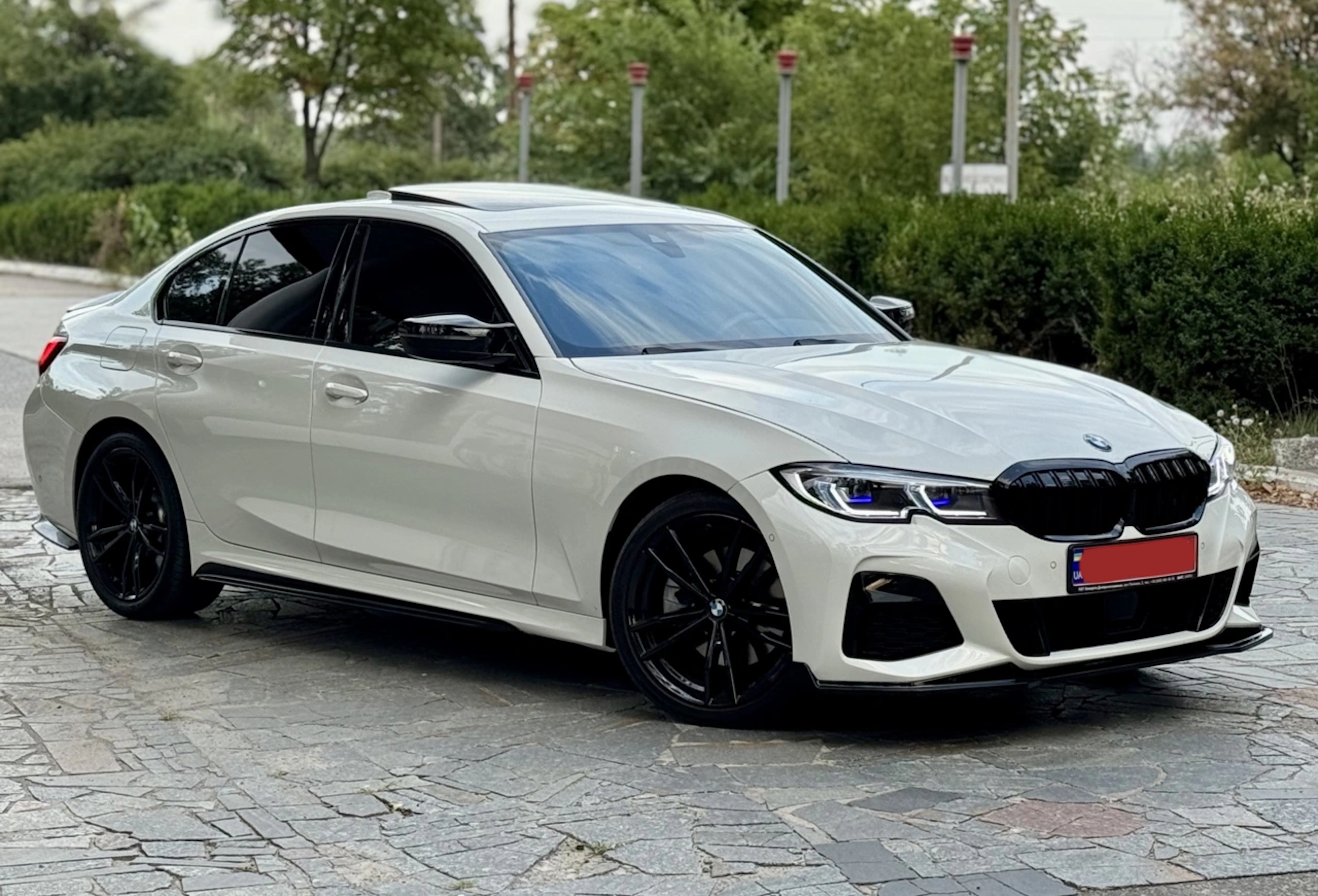 Леза на пороги Чорний глянець (M-Performance) на BMW 3 Series G20 / G21 2018-2022 року 5