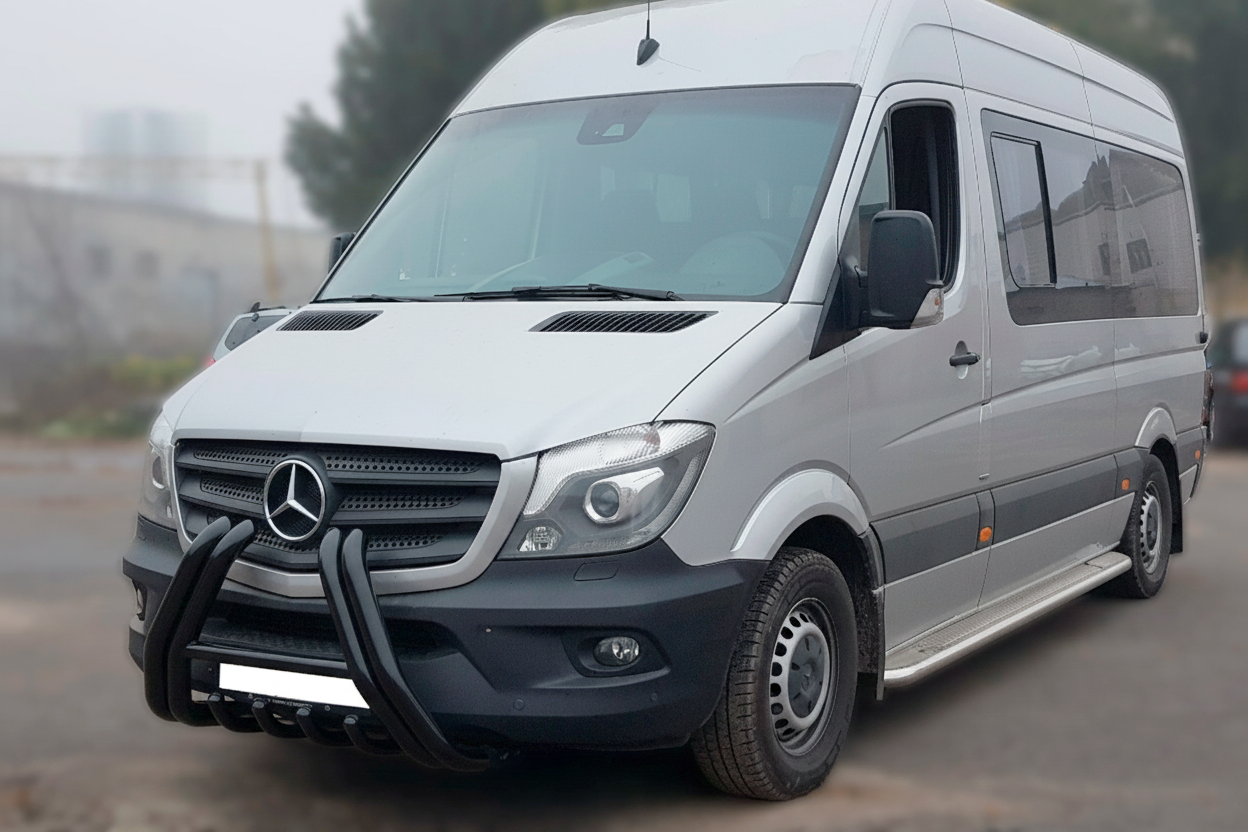 Кенгурятник F1-01 Black (2013-2018, нерж.) 3