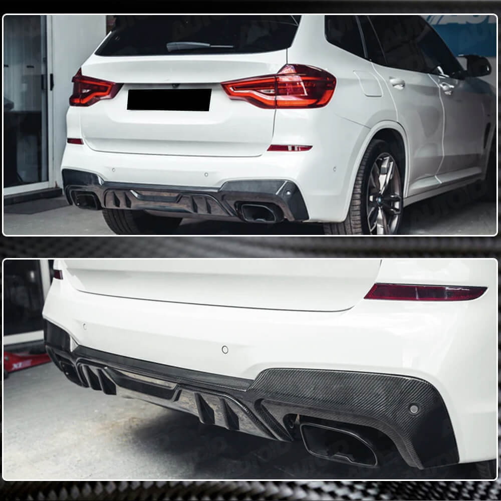 Дифузор заднього бампера (для оригінального M-Sport 2018-2021, Карбон) 3