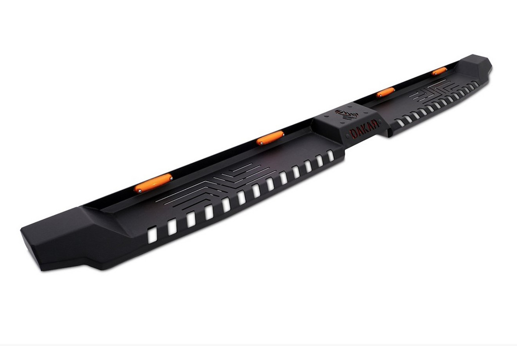 Бокові пороги Dakar V2 з LED (2019+, 2 шт, метал) 6