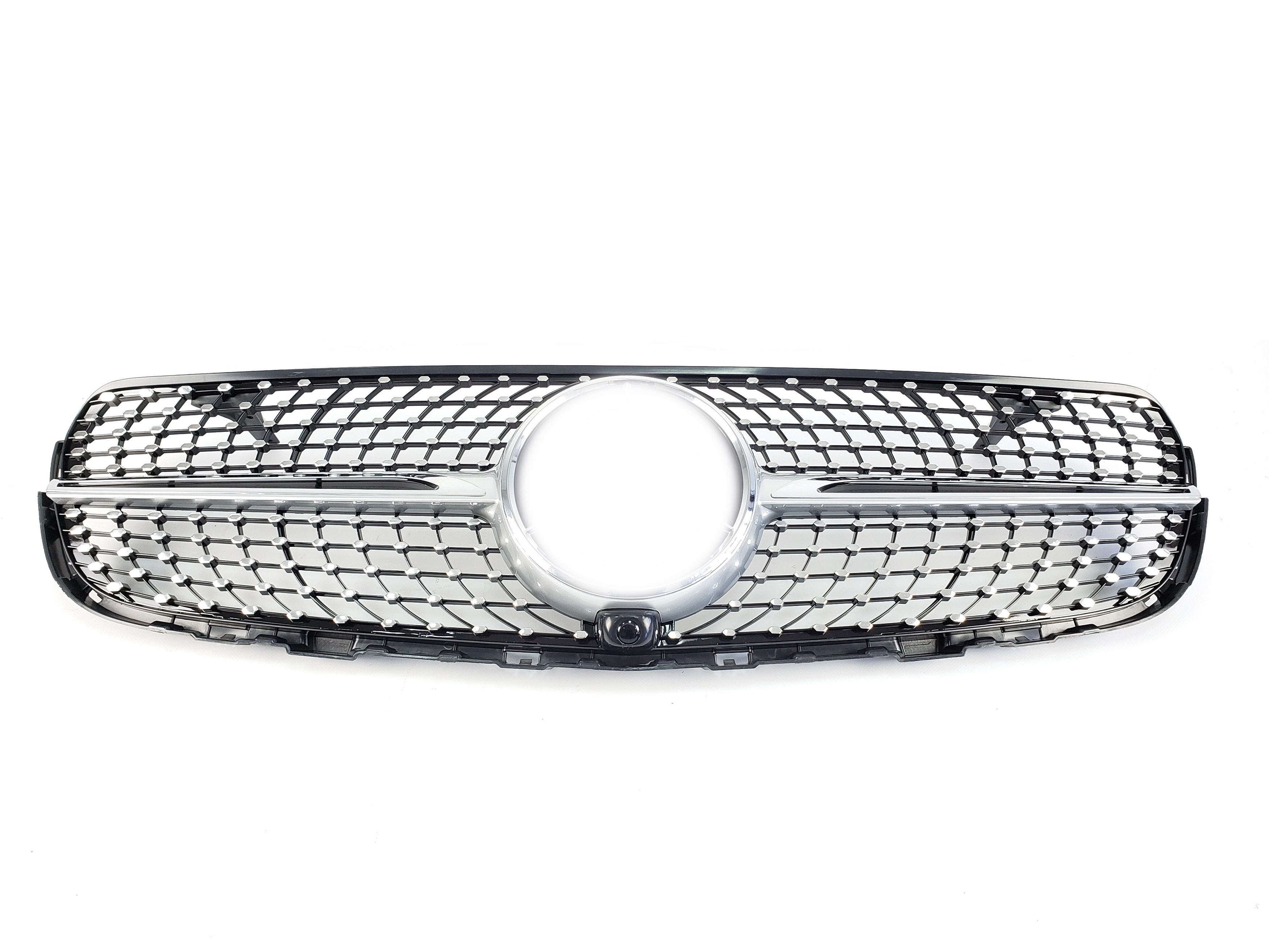 Решітка радіатора (з місцем під камеру) Diamond Silver на Mercedes-Benz GLC-Class X253 2015-2019 року 2