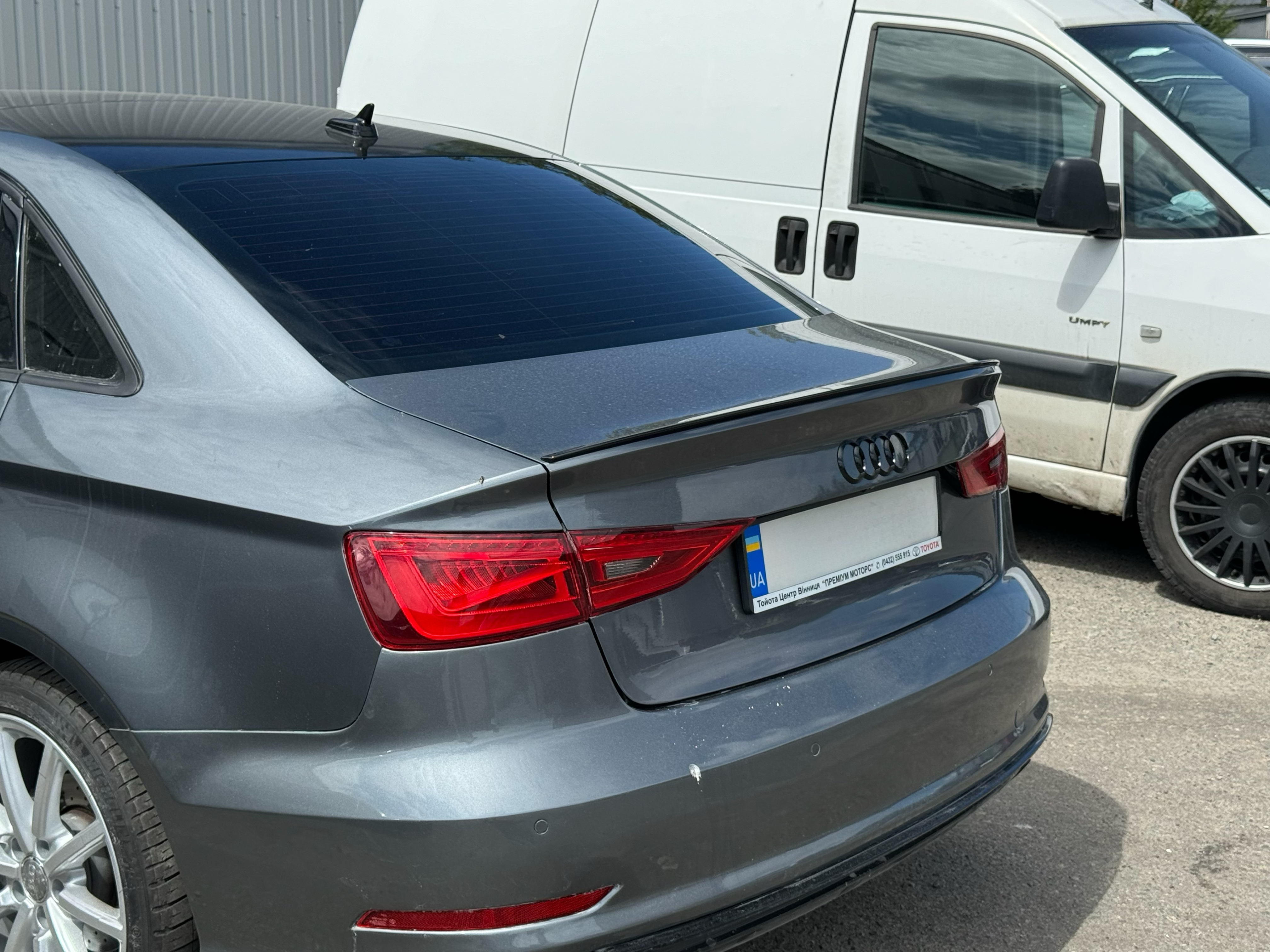 Спойлер ліп на багажник Audi A3 2013-2020 ABS пластик, чорний глянець 5