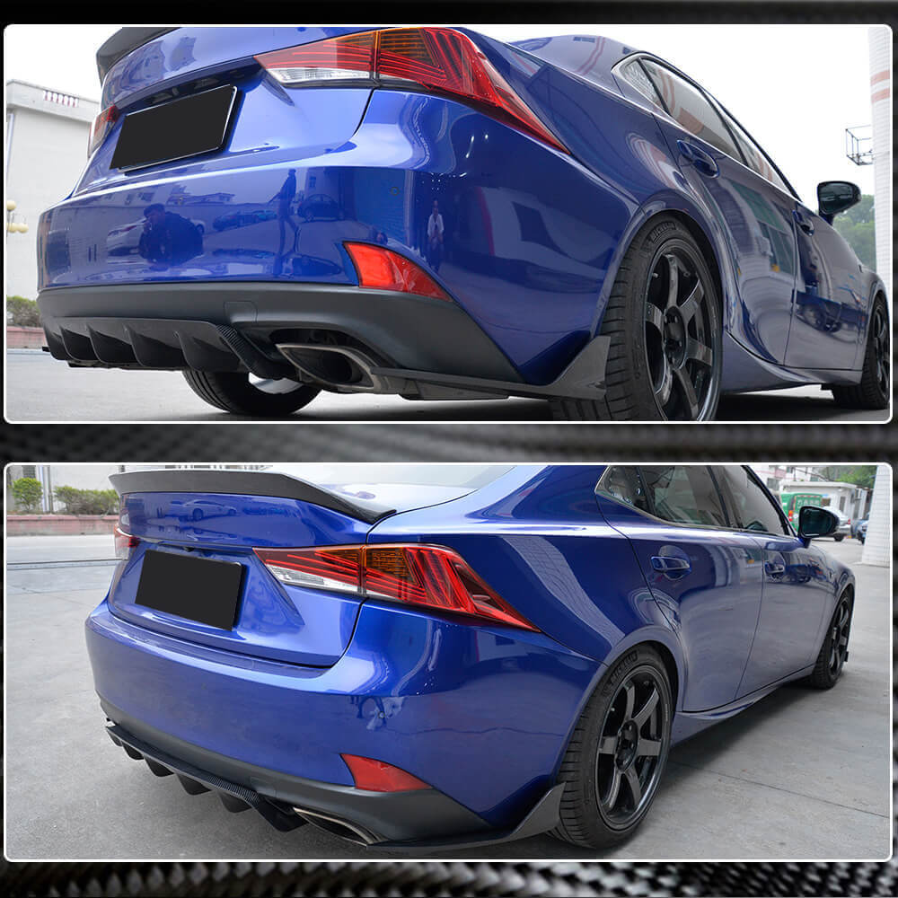 Накладки на задній бампер (для Base/F-Sport 2016-2020, Карбон) 4