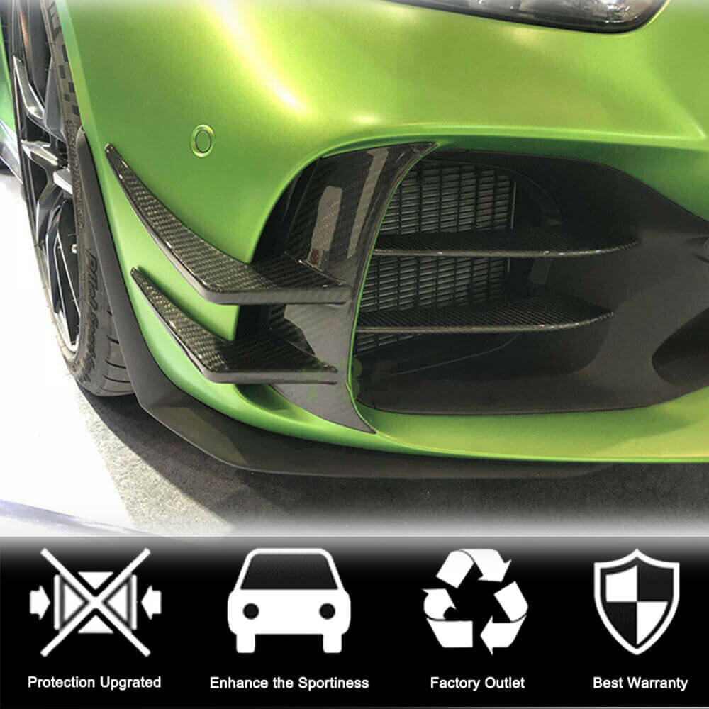 Накладки на передній бампер V1 (для GT R 2016-2019, Карбон) 3