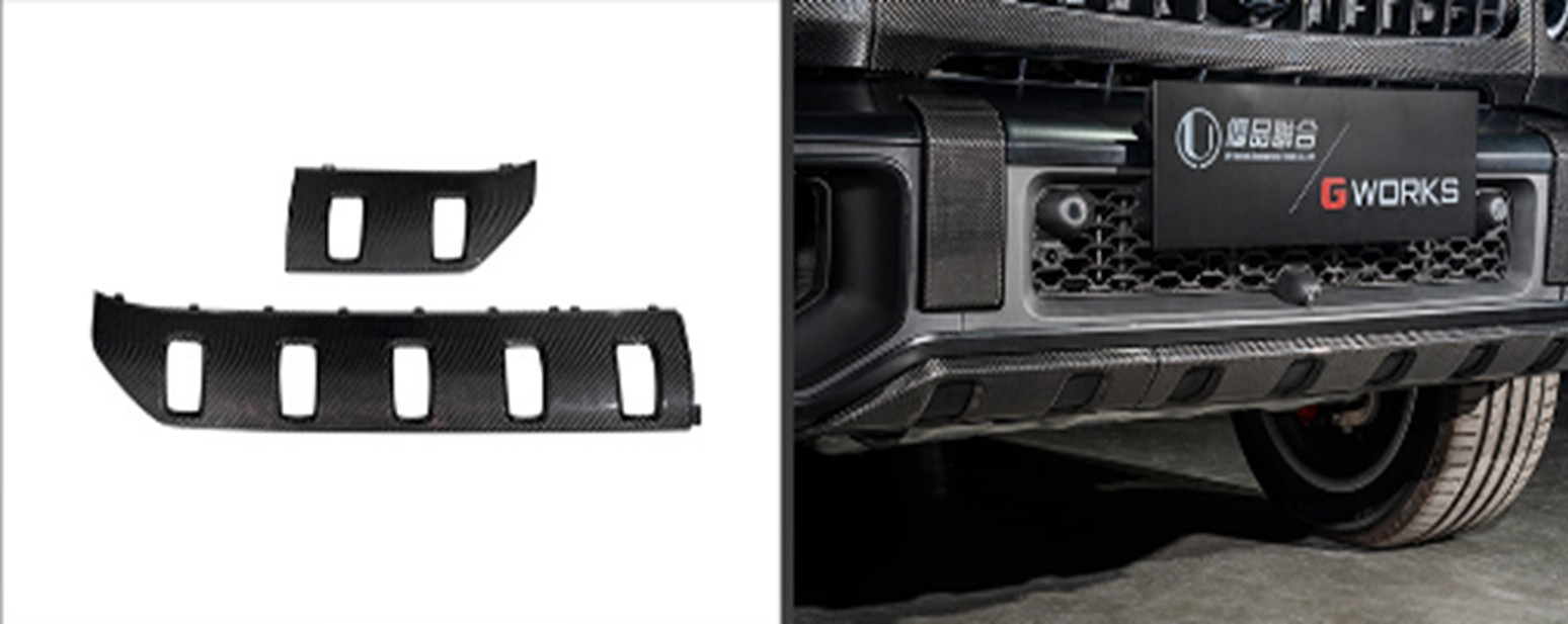 Нижня накладка на передній бампер (для G63 AMG, Карбон) 3