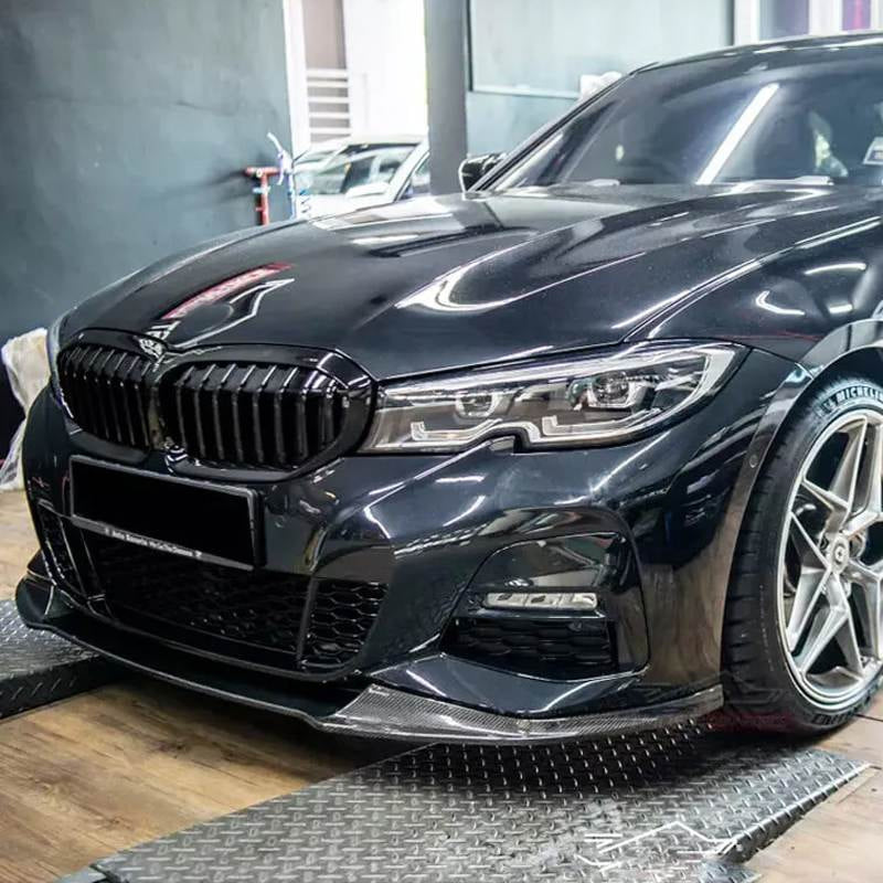 Накладка на передній бампер Lip V5 (для M-Sport 2018-2022, Карбон) 3