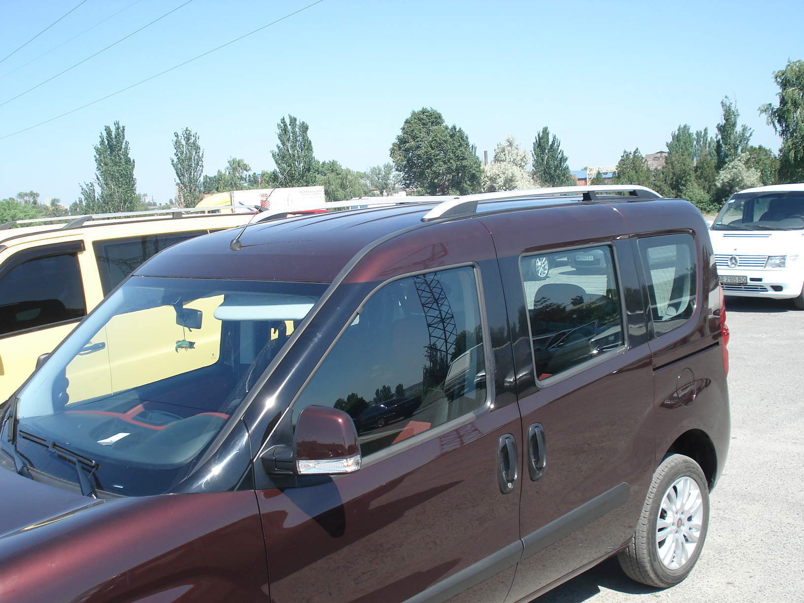 Рейлінги на дах модель CROWN Fiat Doblo II 2010- / Opel Combo 2011- КОРОТКА БАЗА, колір сірий мат 2