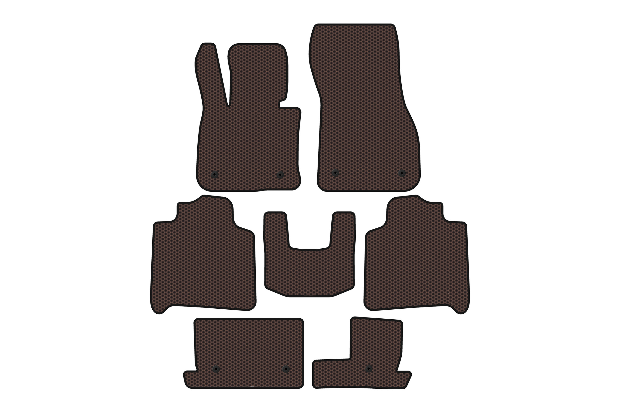 Гумові килимки Carsuit (Для F46, 3 ряди, коричневий)