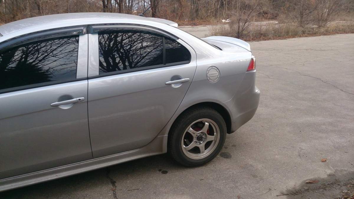 Ліп спойлер Duck Tail Mitsubishi Lancer X 2007-2015 ABS пластик під фарбування 2