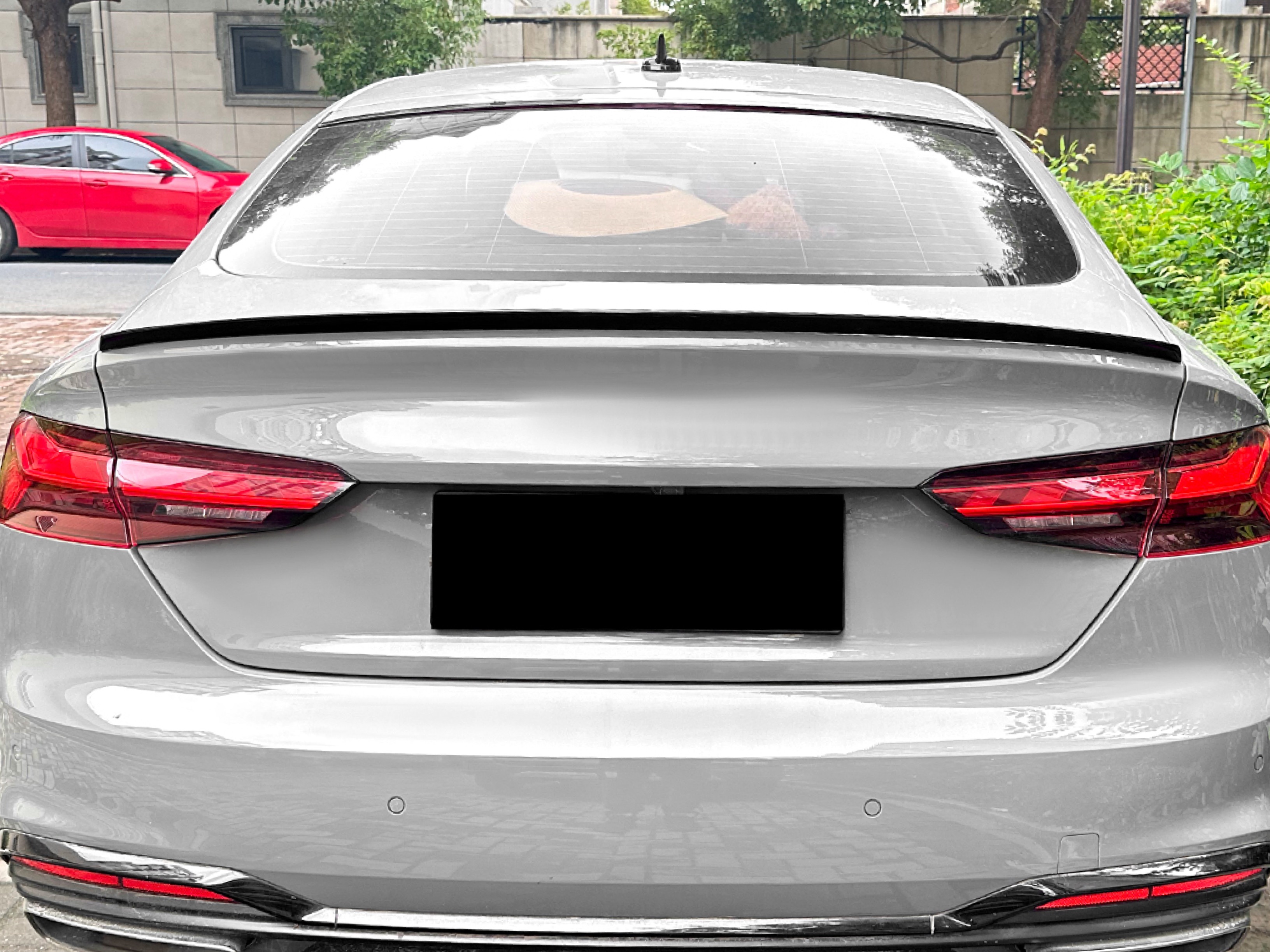 Спойлер лип стиль S5 для Audi A5 B9 2016-2023 ABS пластик, колір чорний глянець 2