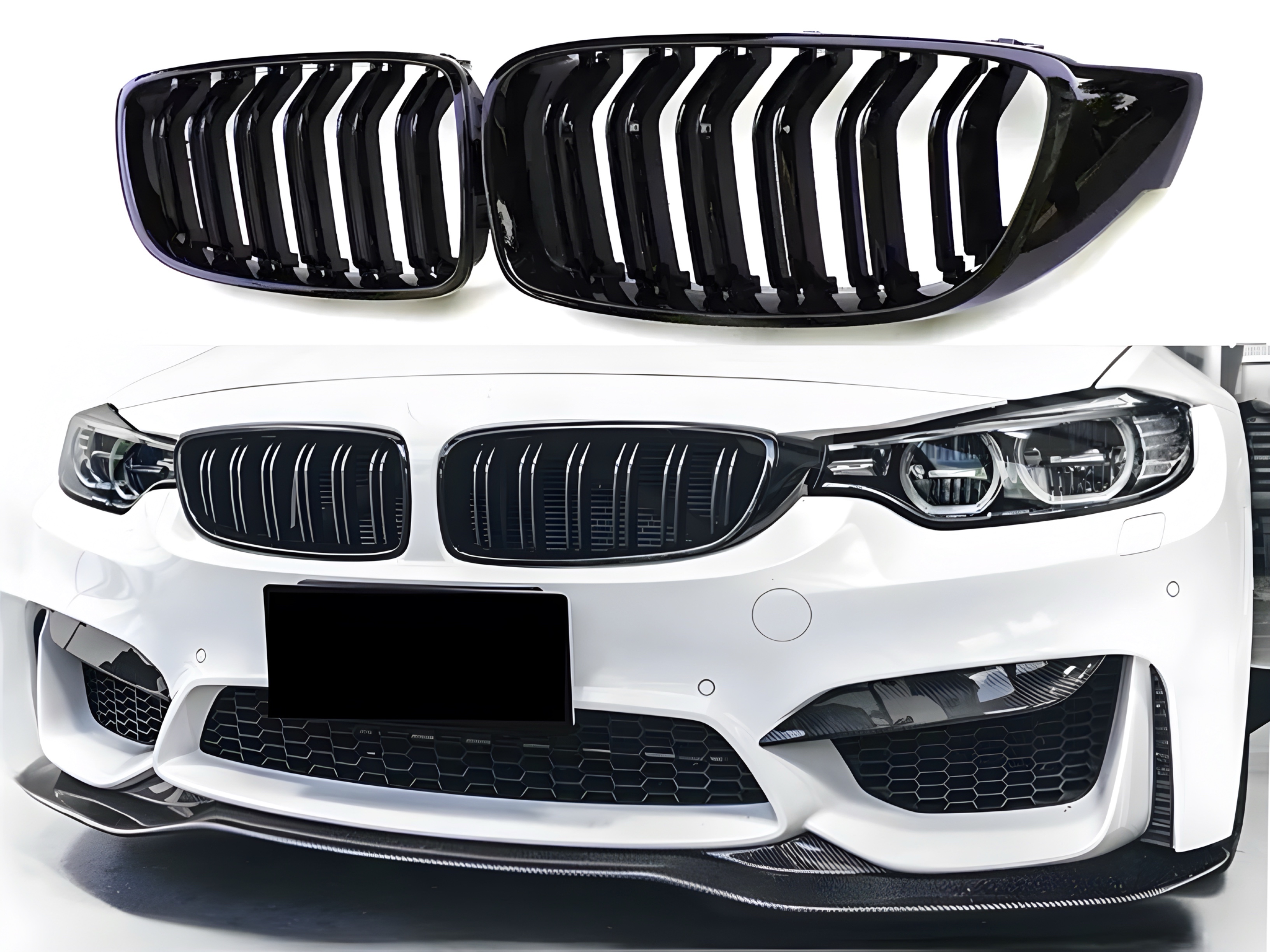 Решітка радіатора ніздрі M4 стиль BMW 4 series F32 F33 F36 2013-2020