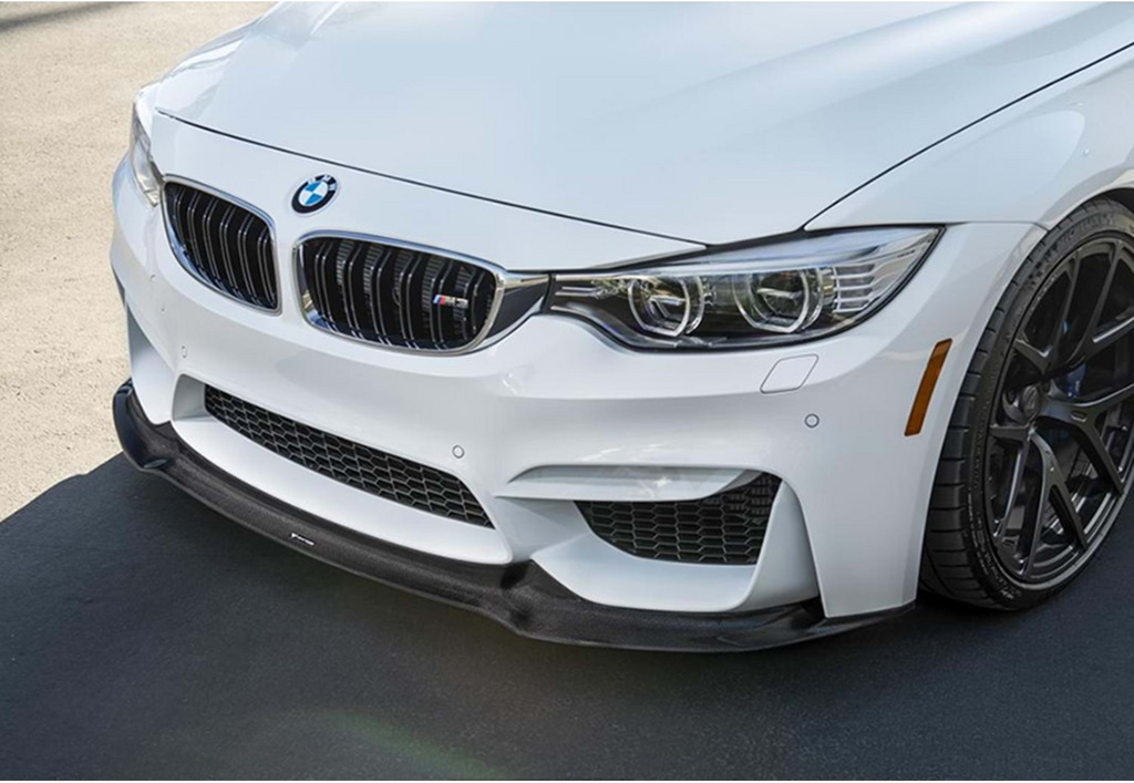 Накладка на передній бампер Lip V-2 (Для M3, чорний глянець) 5