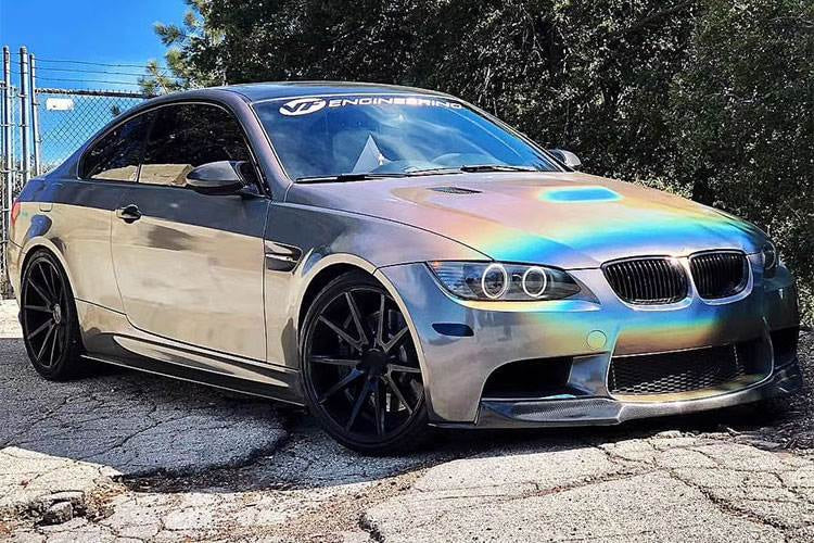 Накладка на передній бампер Lip V-Style (для M3, Карбон) 3