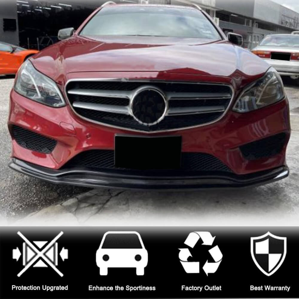 Накладка на передній бампер Lip V1 (для AMG-Line 2013-2016, Карбон) 2