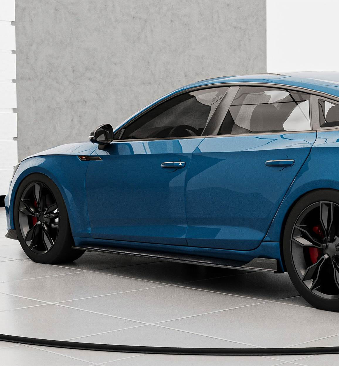 Бокові пороги 2016-2020 V1 (для Sportback, Карбон) 2