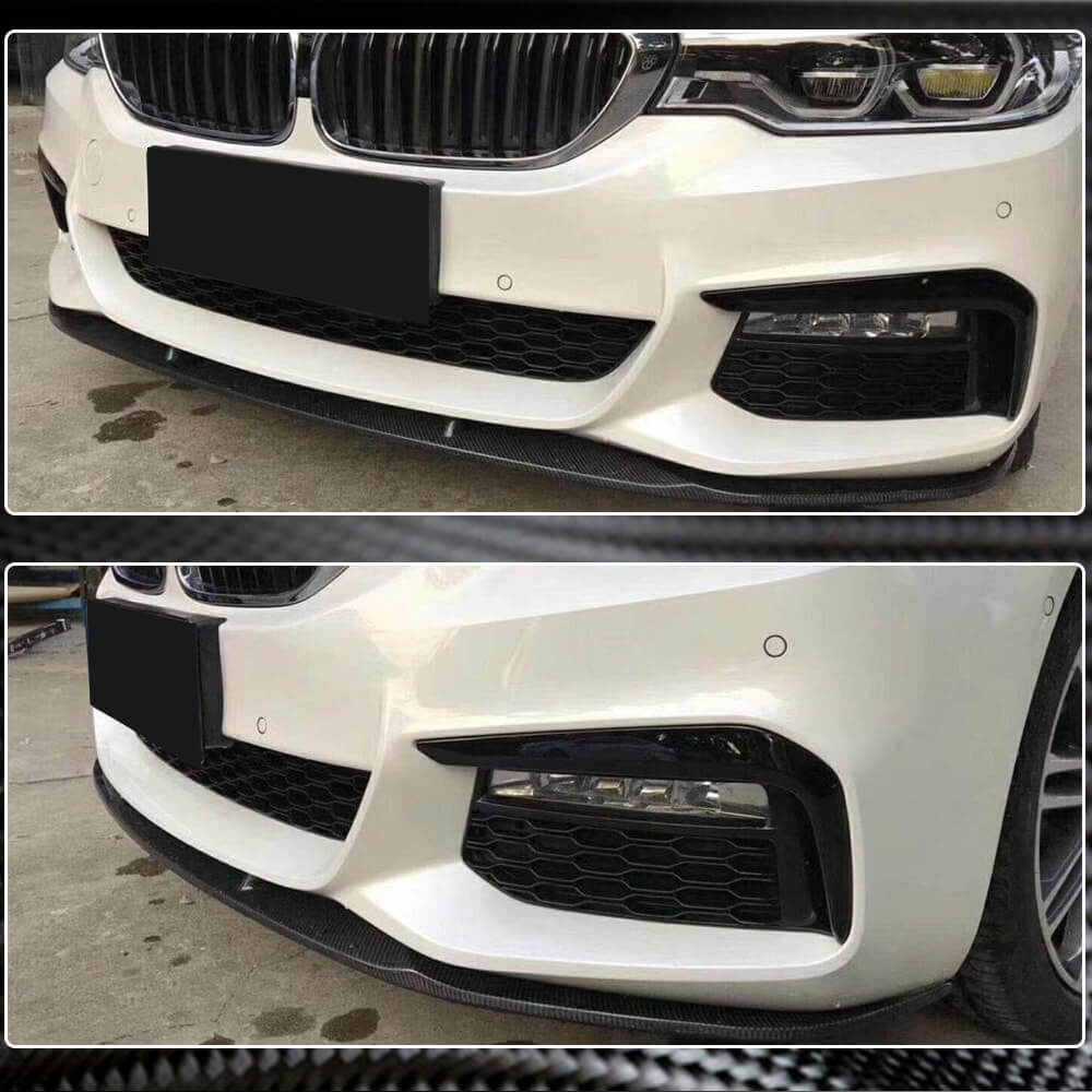 Накладка на передній бампер Lip V3 (для M-Sport 2017-2020, Карбон) 3