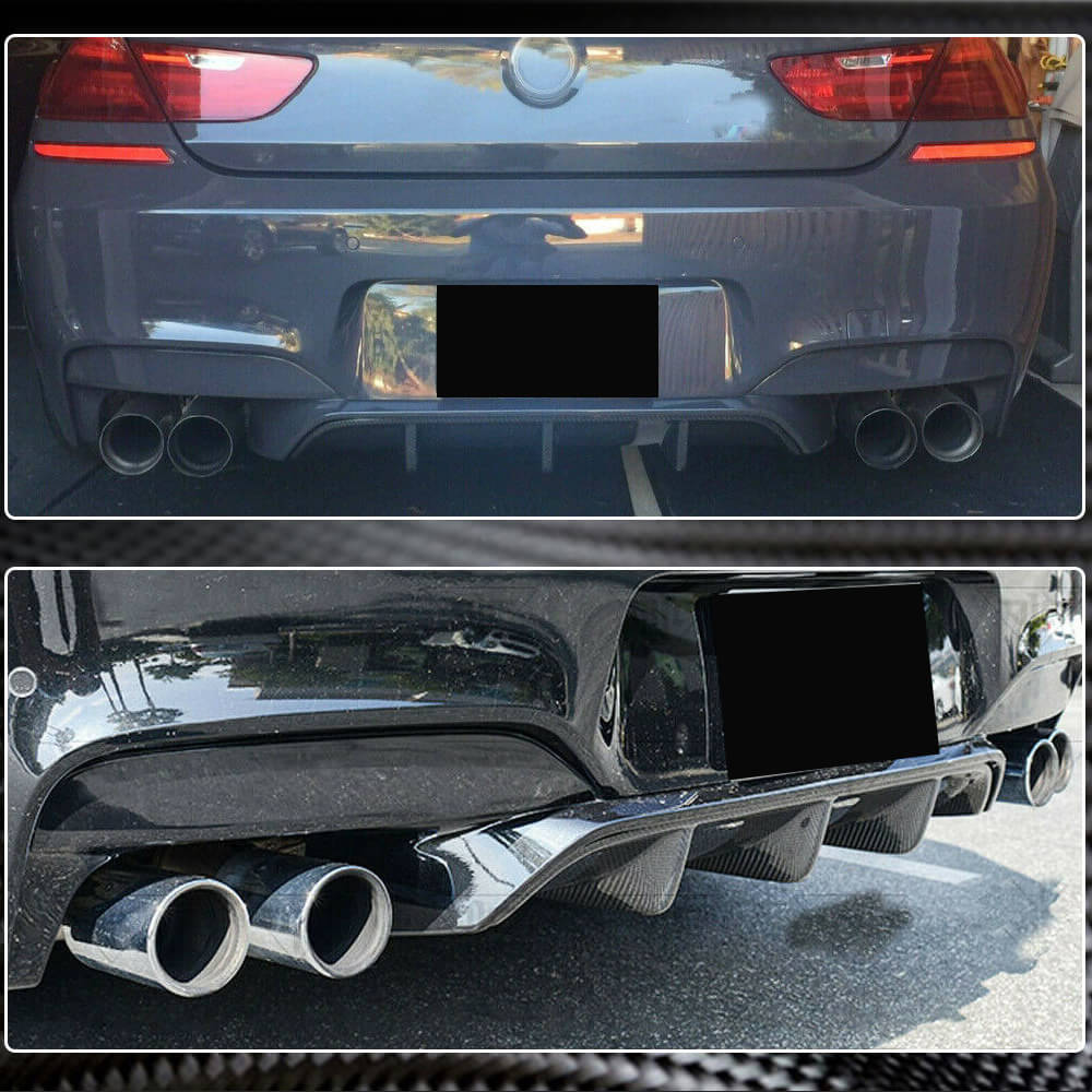 Дифузор заднього бампера V2 (для M6, Карбон) 4