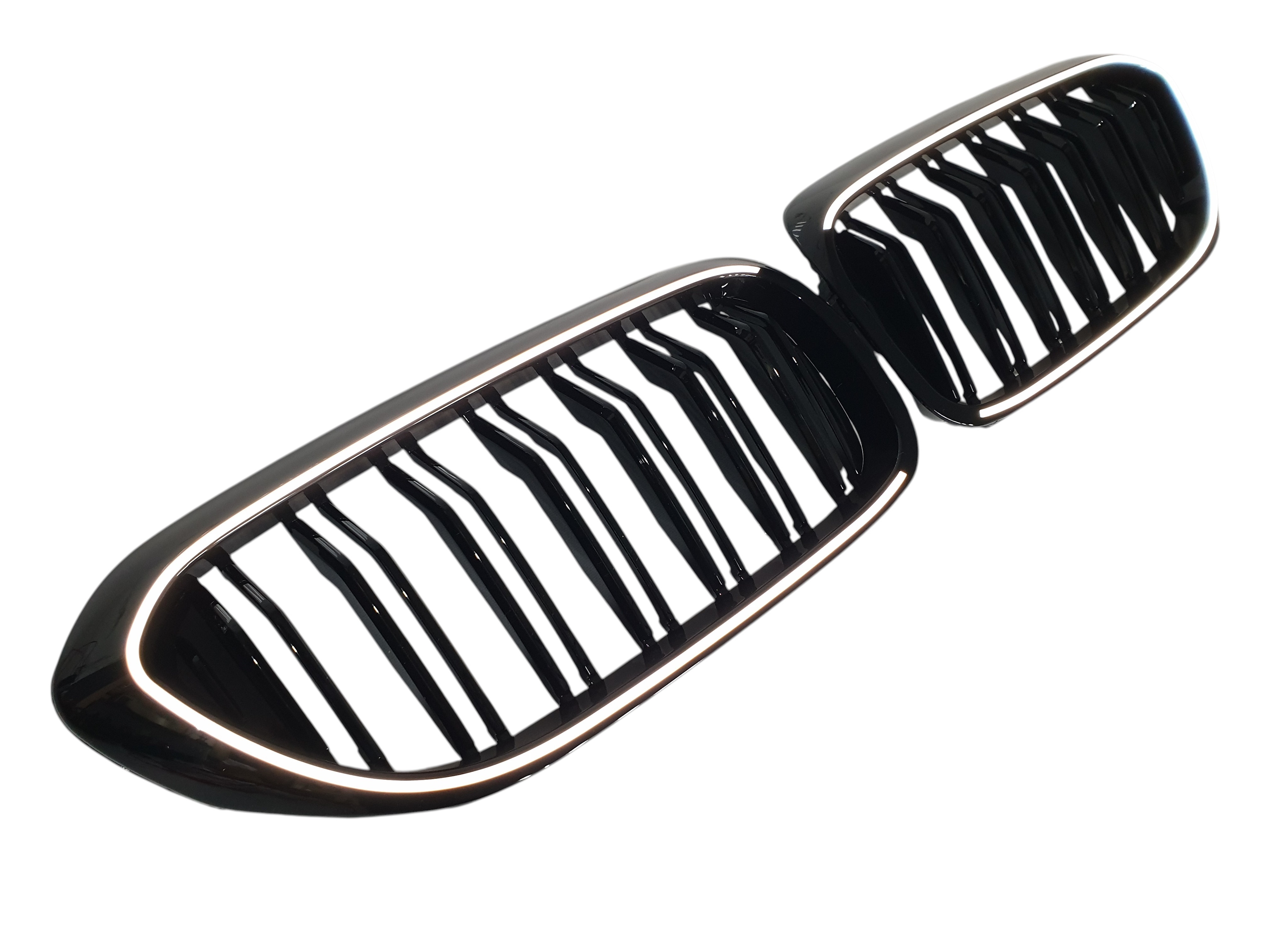 Ніздрі Чорний глянець LED (Iconic Glow) 2bar на BMW 5 Series G30 / G31 2017-2020 року 2