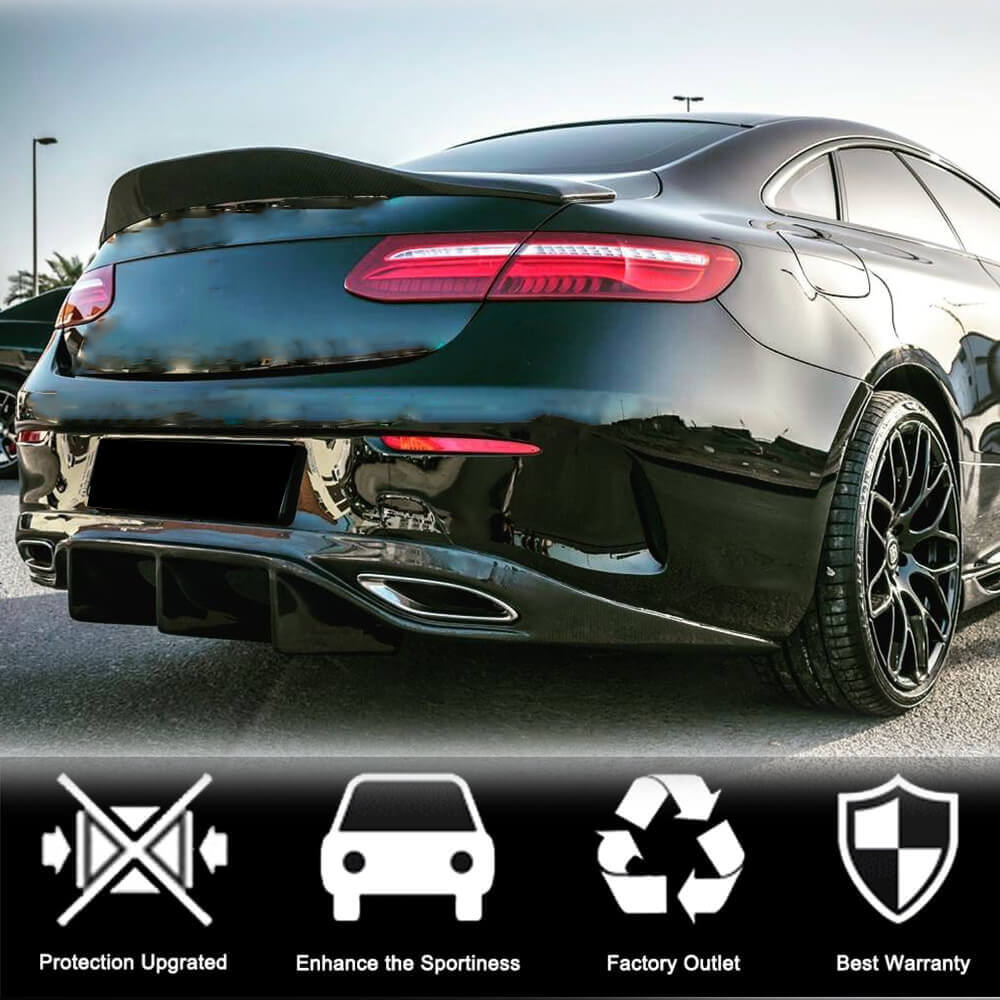 Дифузор заднього бампера V2 (для AMG-Line 2017-2019, Карбон) 3