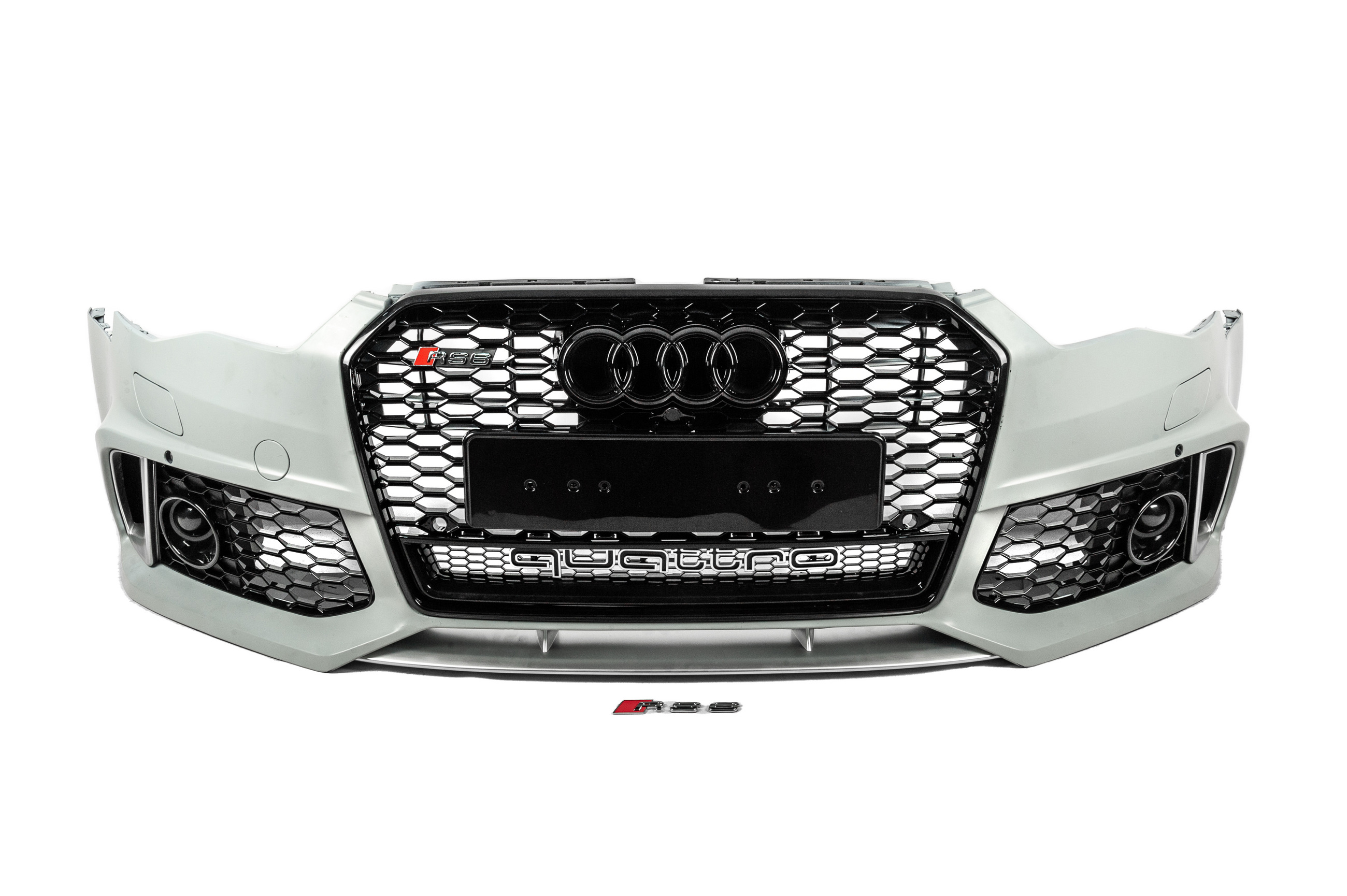 Передній бампер з чорною решіткою RS6-Style (2014–2017)