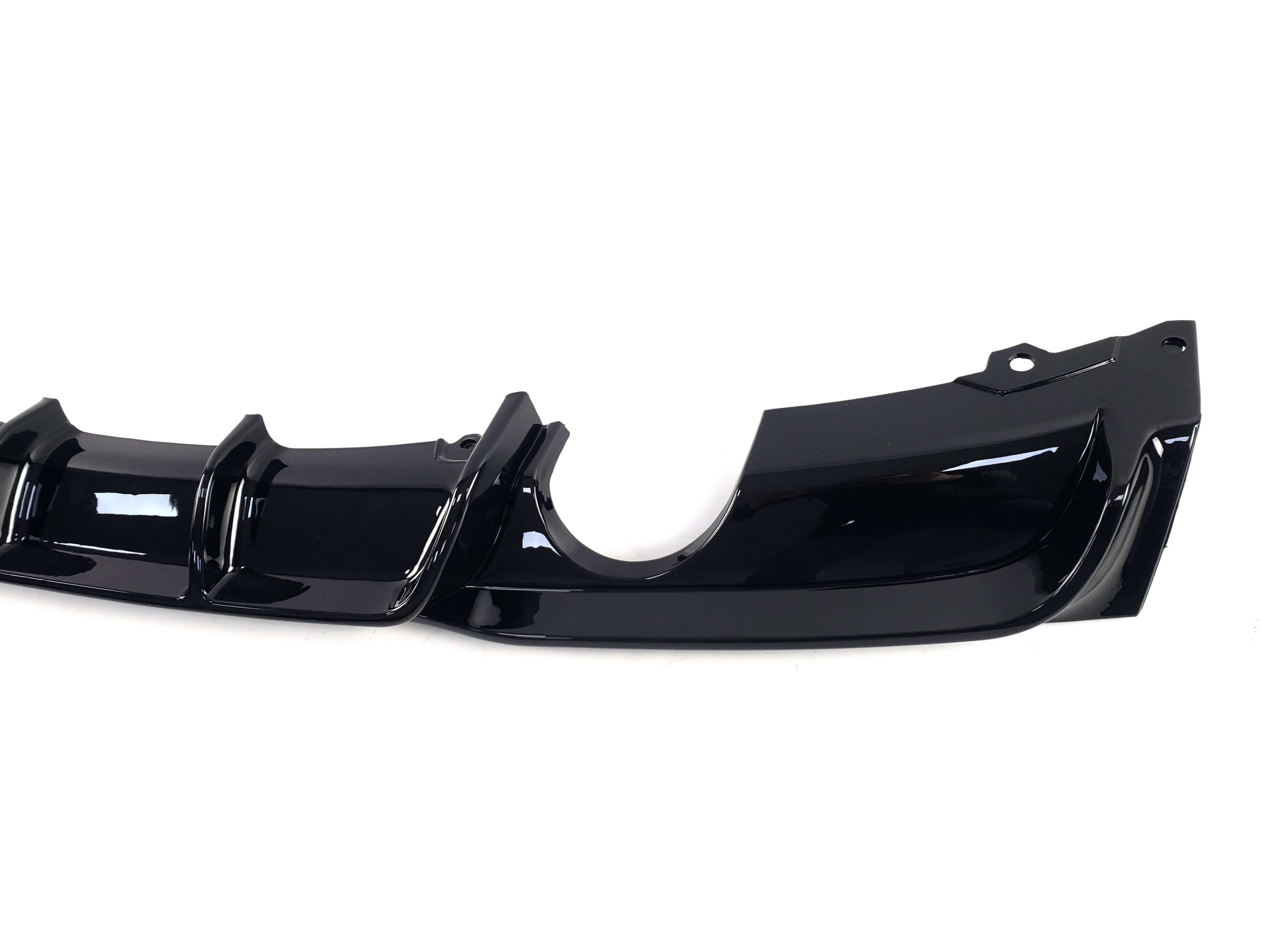 Дифузор (заднього бампера) Чорний глянець (M-Performance) 0---0 на BMW 3 Series F30 / F31 2011-2018 року 4