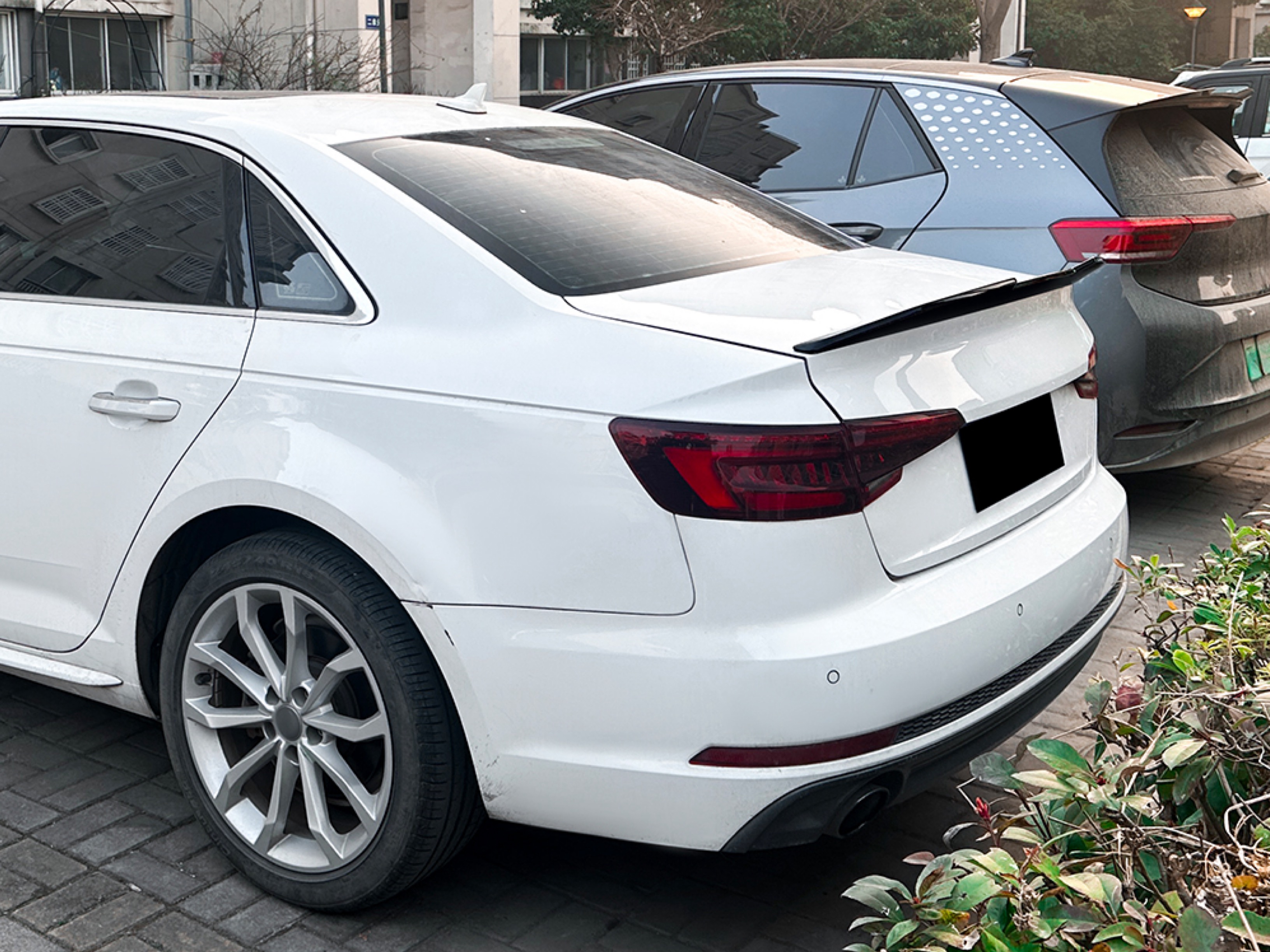 Спойлер ліп стиль PSM для Audi A4 B9 2015-2023 ABS пластик, колір чорний глянець 3