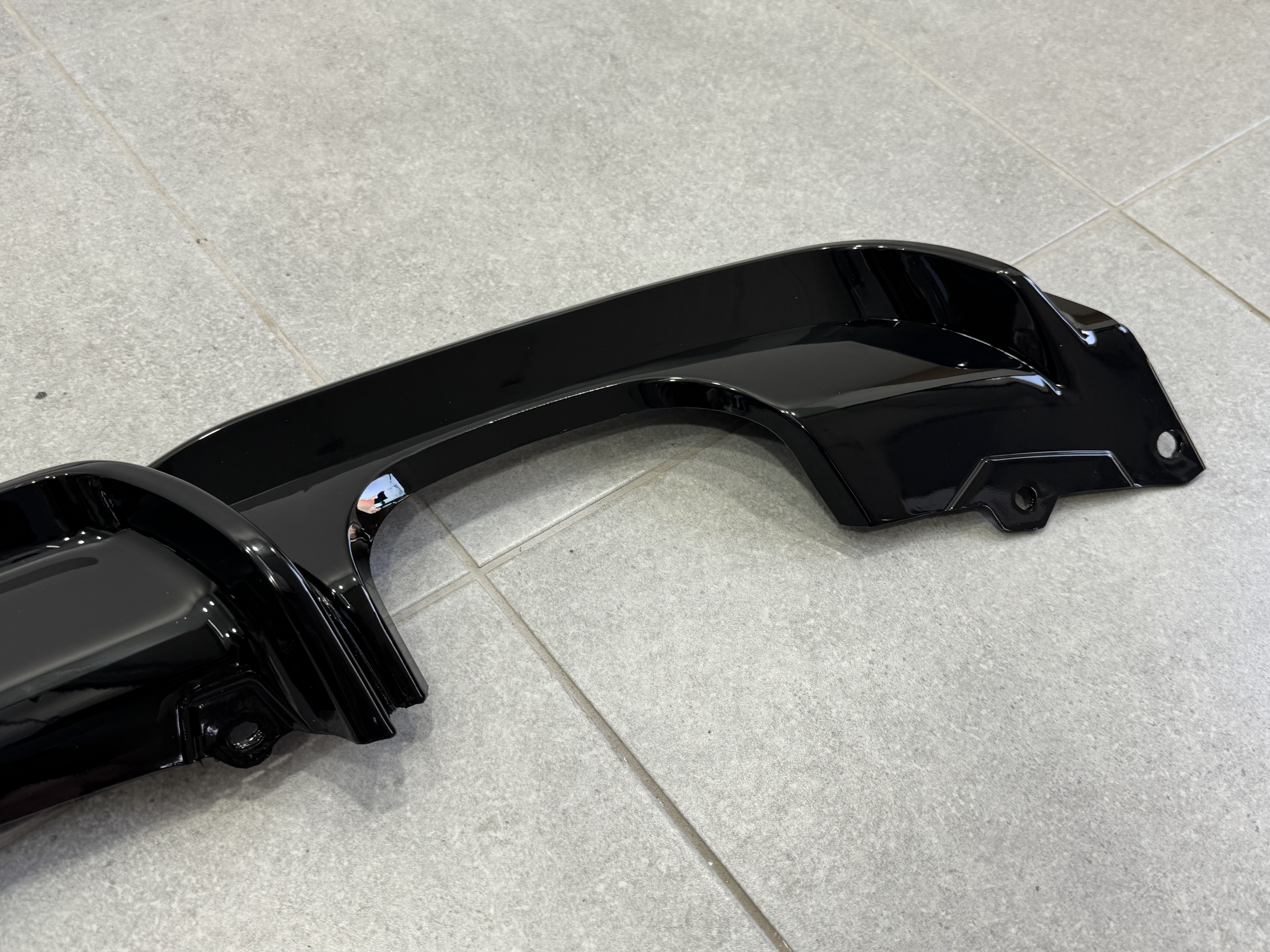 Дифузор накладка заднього бампера M-Performance BMW 3 series F30 2012-2018 під дві подвійні вихлопні труби ГЛЯНЦЕВИЙ 00--00 6