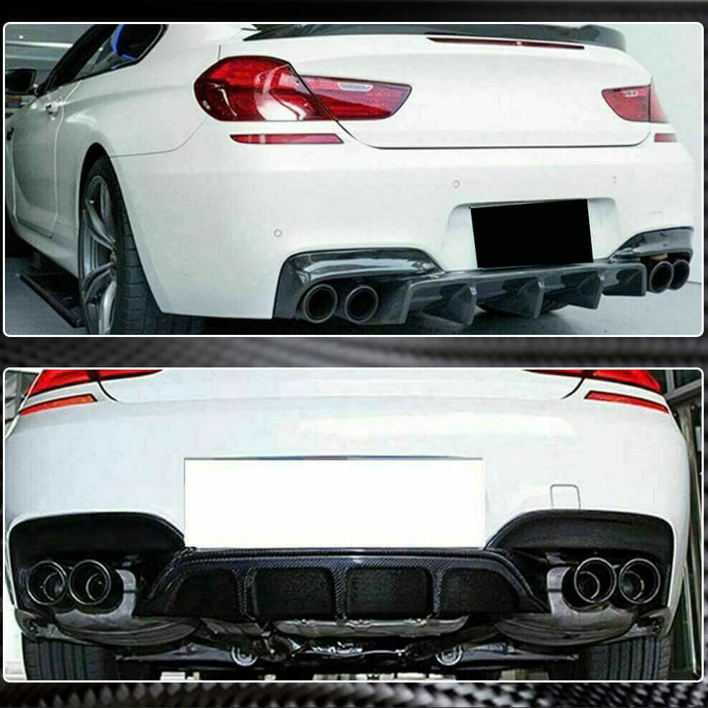 Дифузор заднього бампера V1 (для M-Sport/M6, Карбон) 4