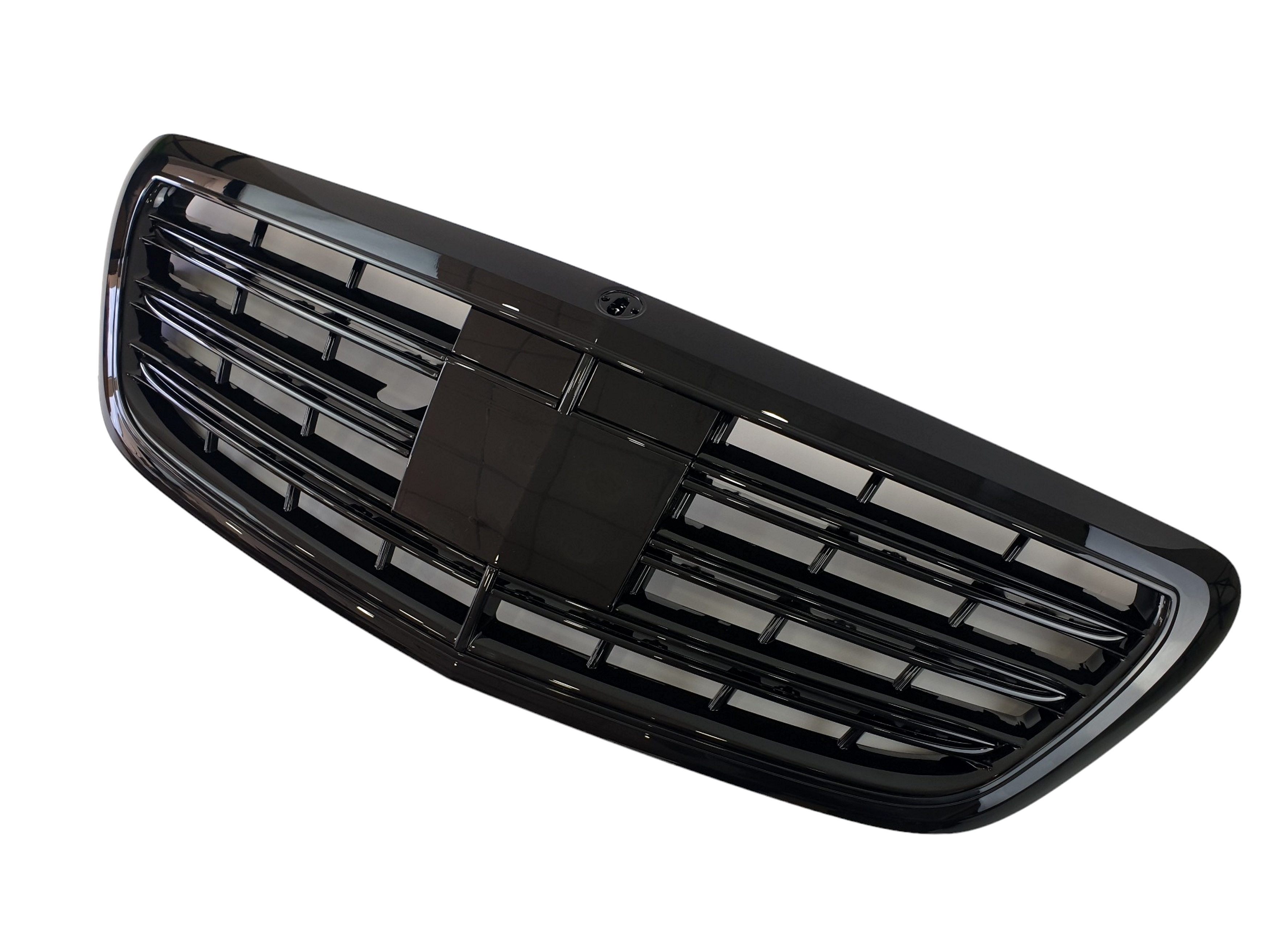 Решітка радіатора Full Black під нічне бачення та камеру AMG S63 на Mercedes-Benz S-Class W222 2013-2017 року 3