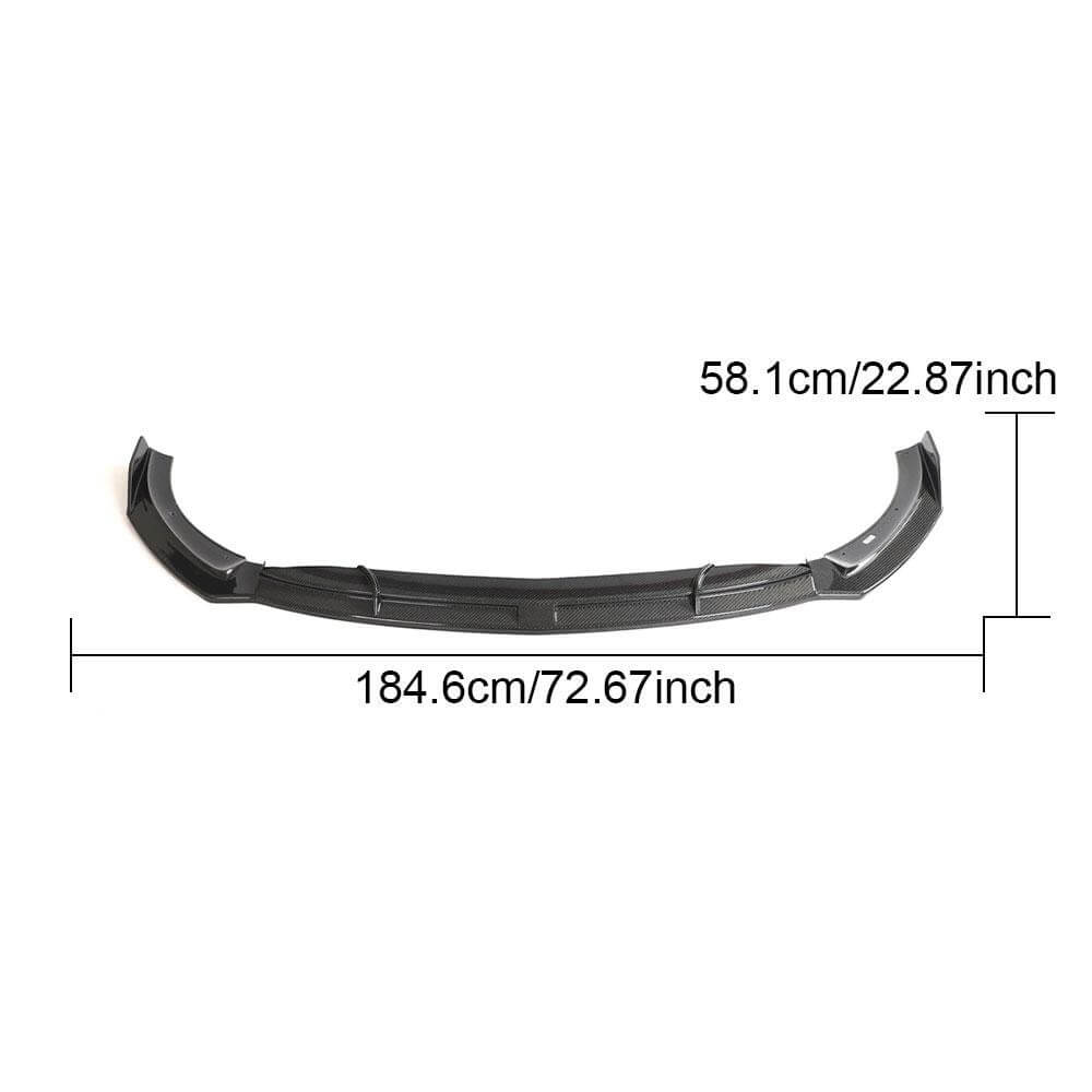 Накладка на передній бампер Lip (для CLA45 AMG SD, Карбон) 4