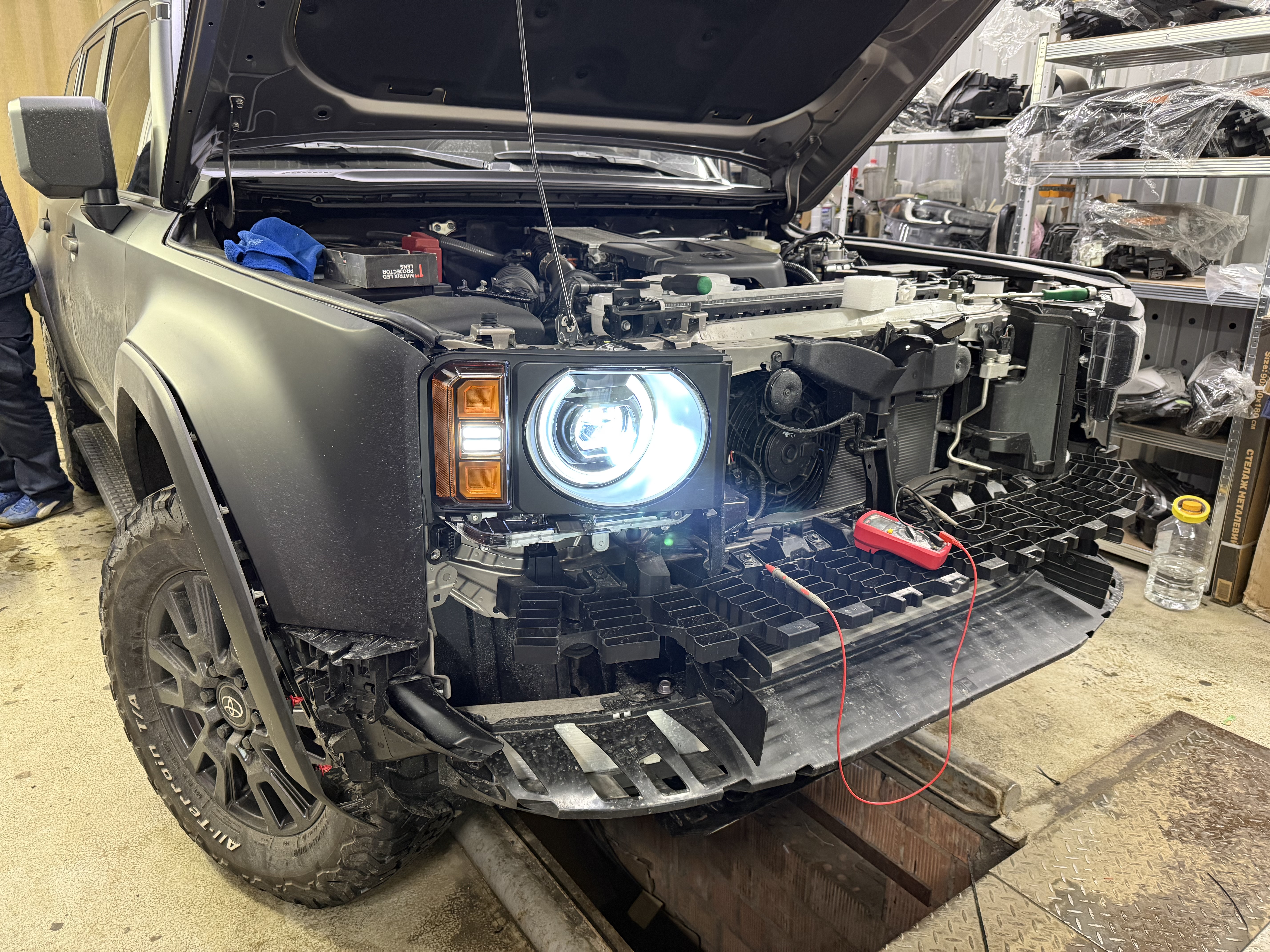 Фари ROUND LED Toyota Land Cruiser Prado 250 2024, комплектні з блоками 2 шт. для заміни простих фар на круглі 5