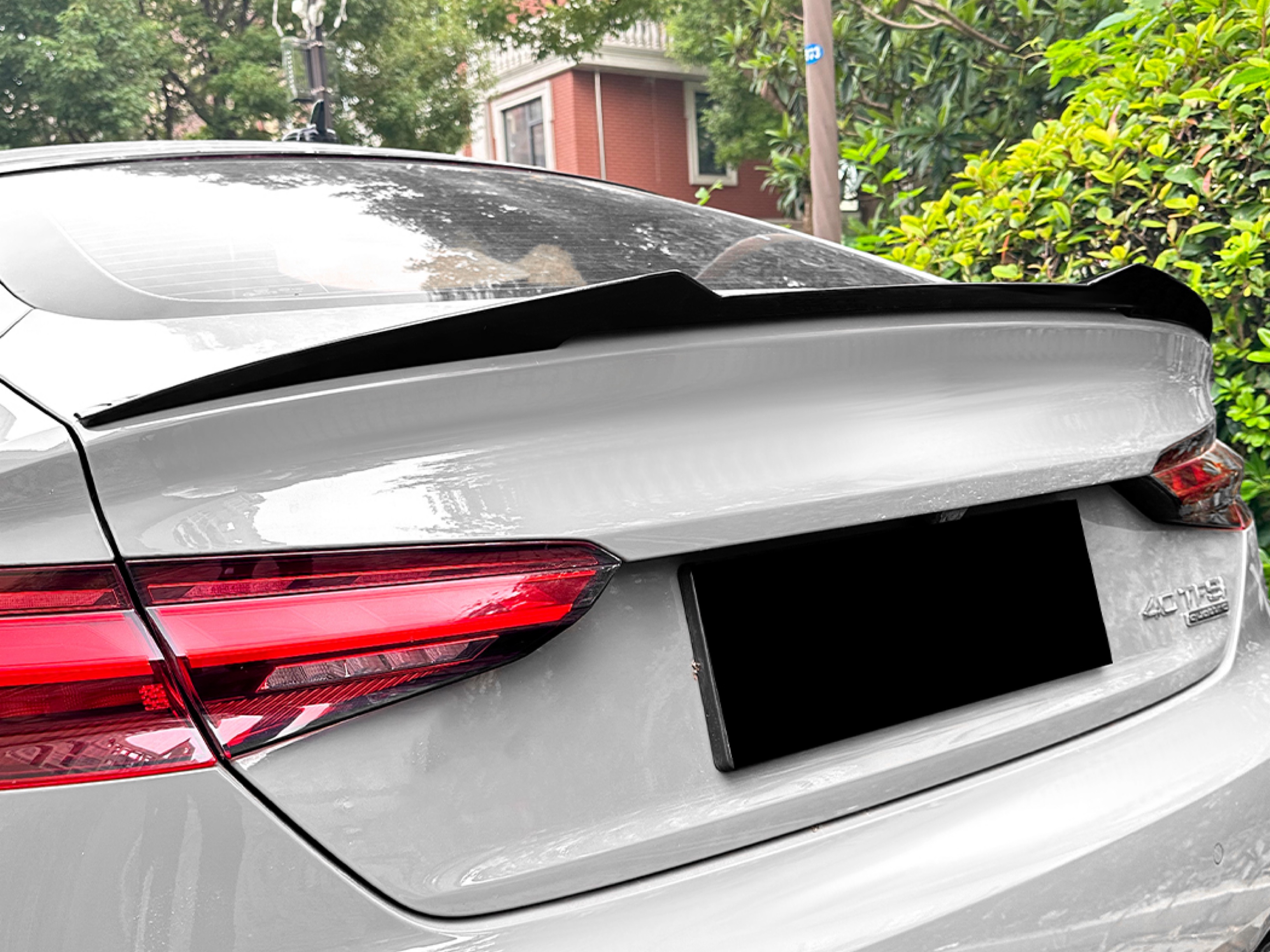 Спойлер лип стиль M4 для Audi A5 B9 2016-2023 ABS пластик, колір чорний глянець 3