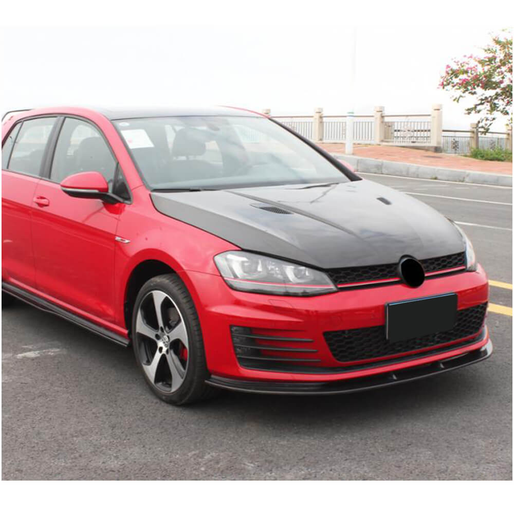 Накладка на передній бампер Lip V2 (для GTI HB 2012-2017, Карбон) 2
