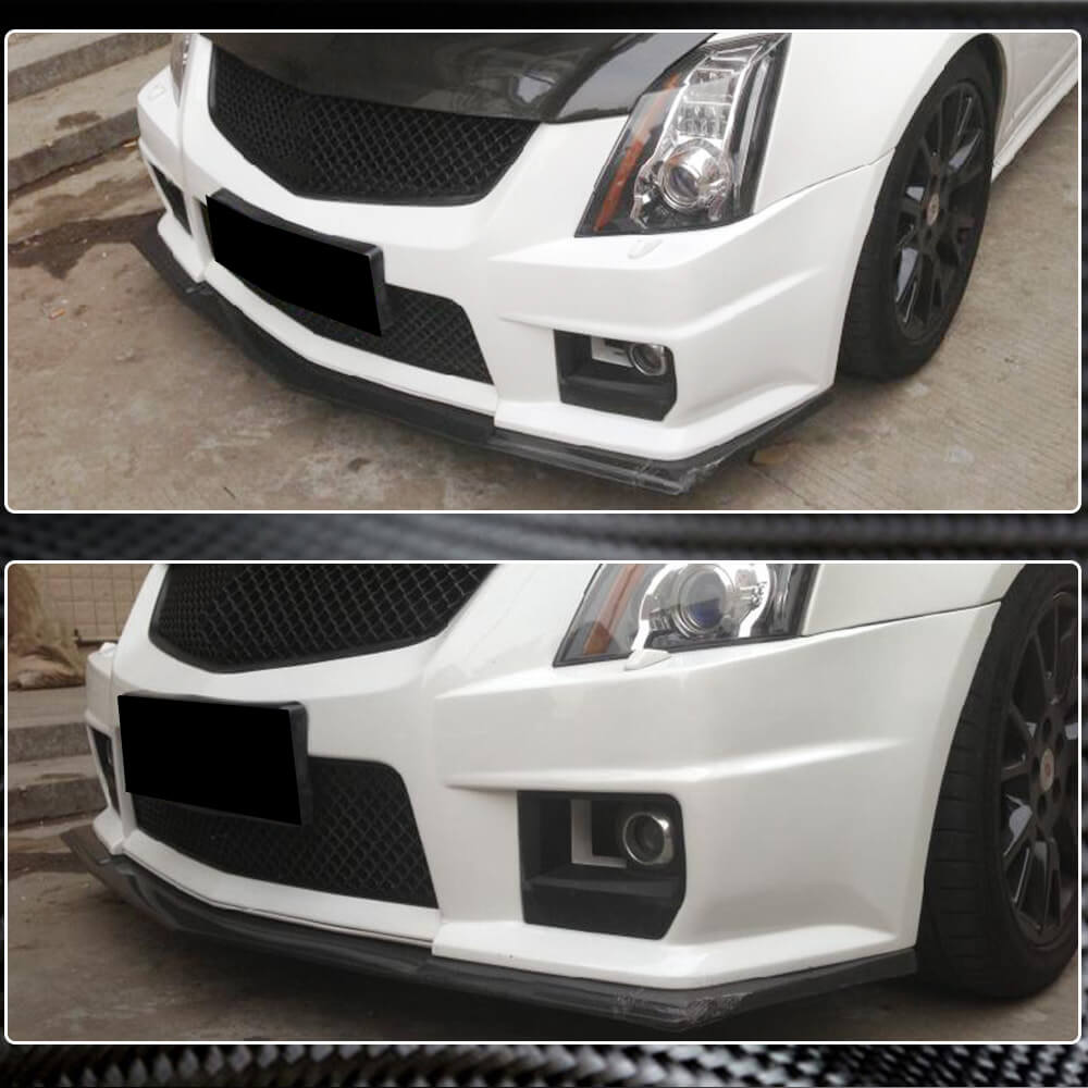 Накладка на передній бампер Lip V1 (для CTS V Coupe, Карбон) 3