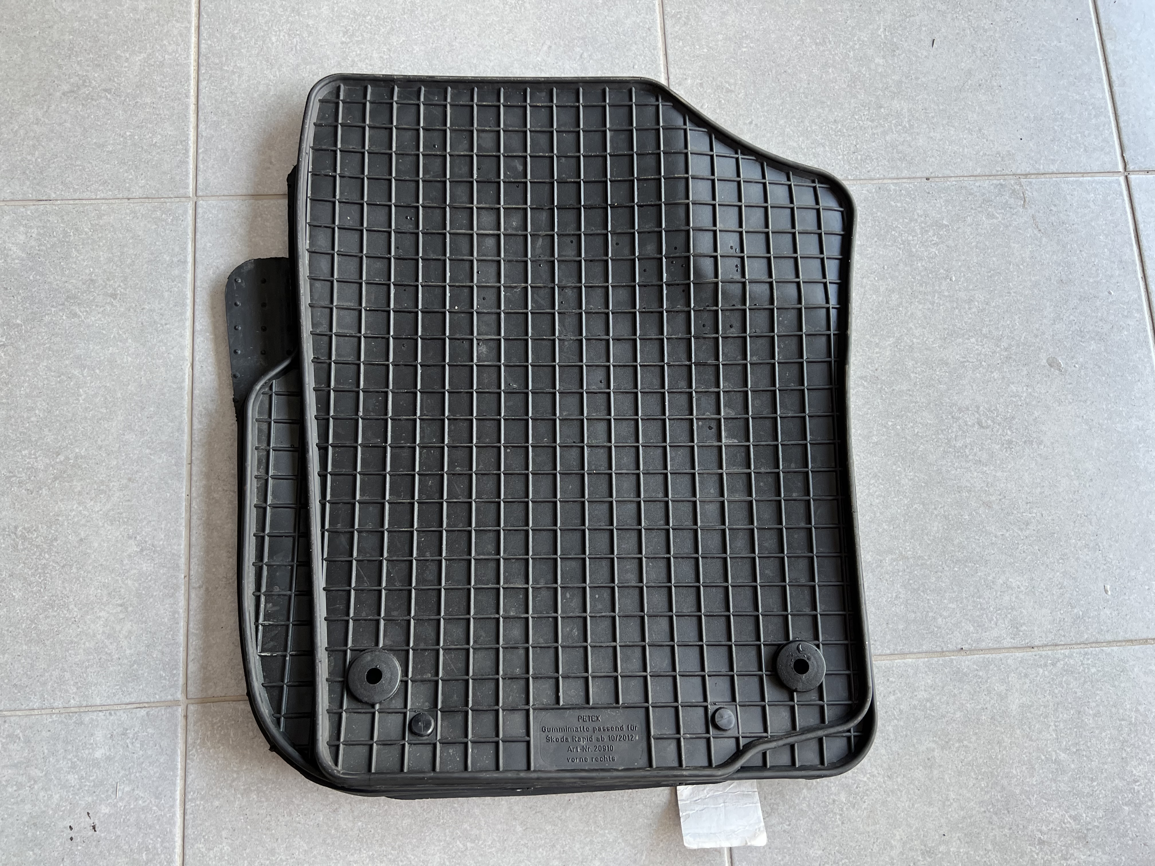 Килими салону гумові Petex Німеччина Skoda Rapid 2012+ (4шт.) 4